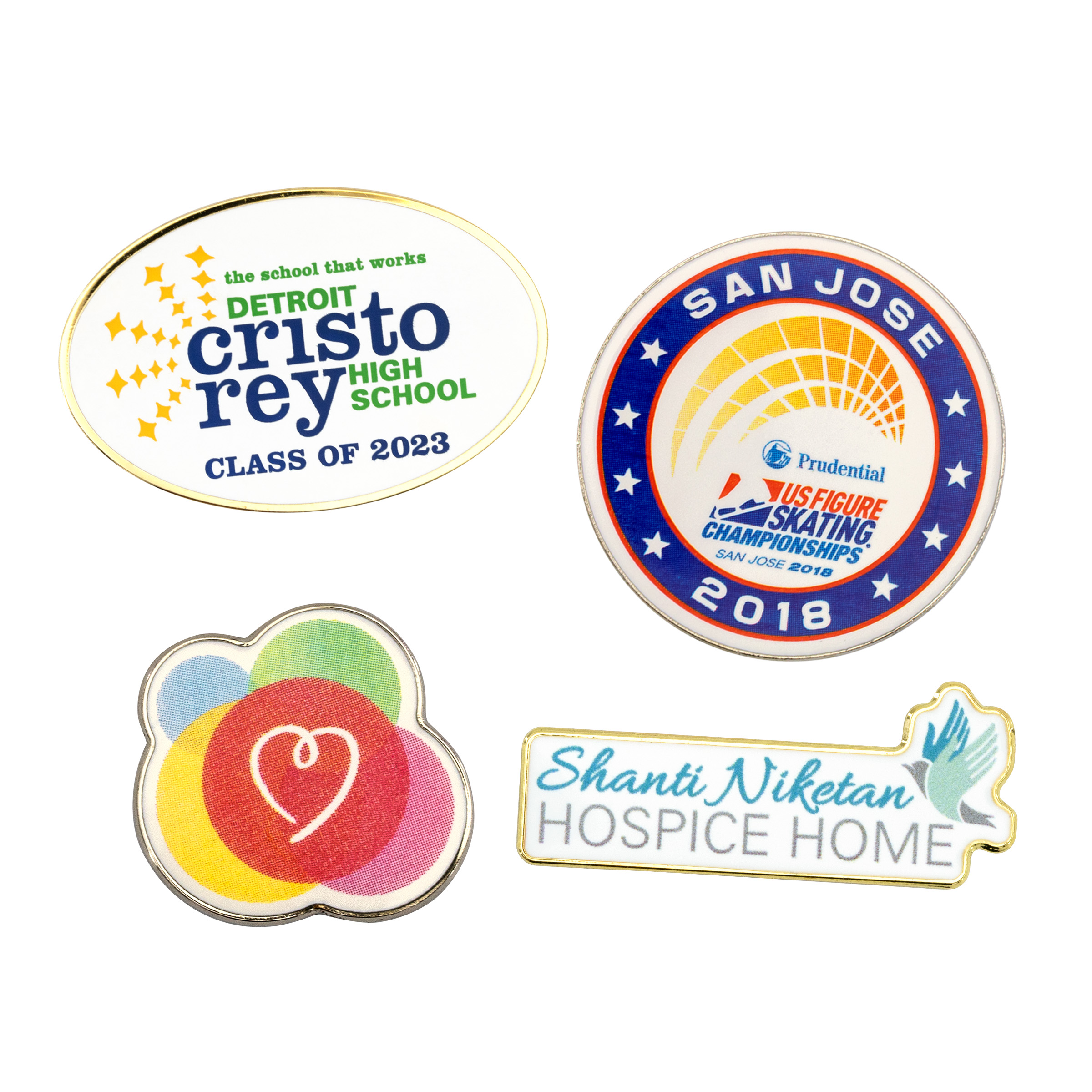 Full Color Die Struck Lapel Pins (1-1/4")