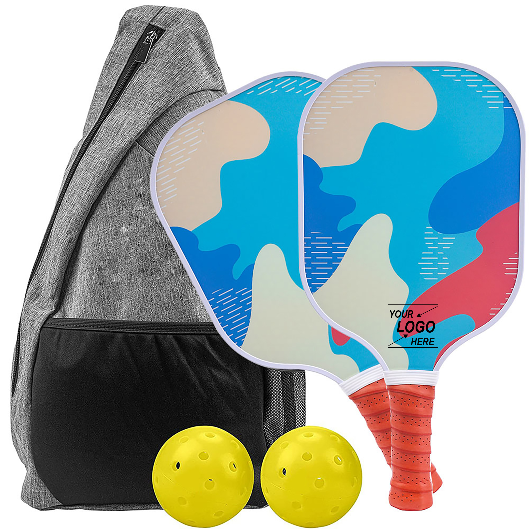 USAPA Approved Fiberglass Pickleball Paddle Set with Backpack