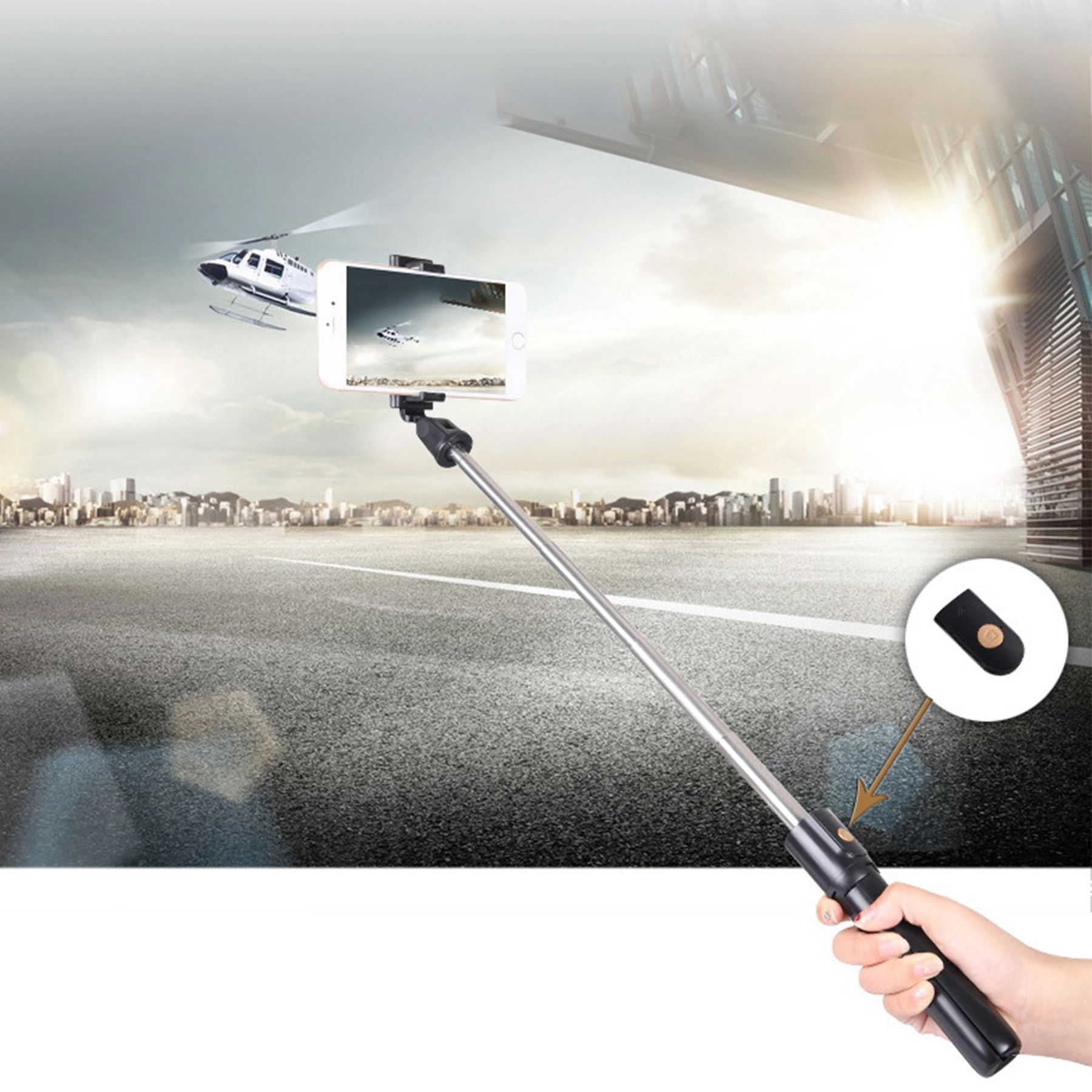 Selfie Stick Extendable Wireless Remote Tripod Stand 5