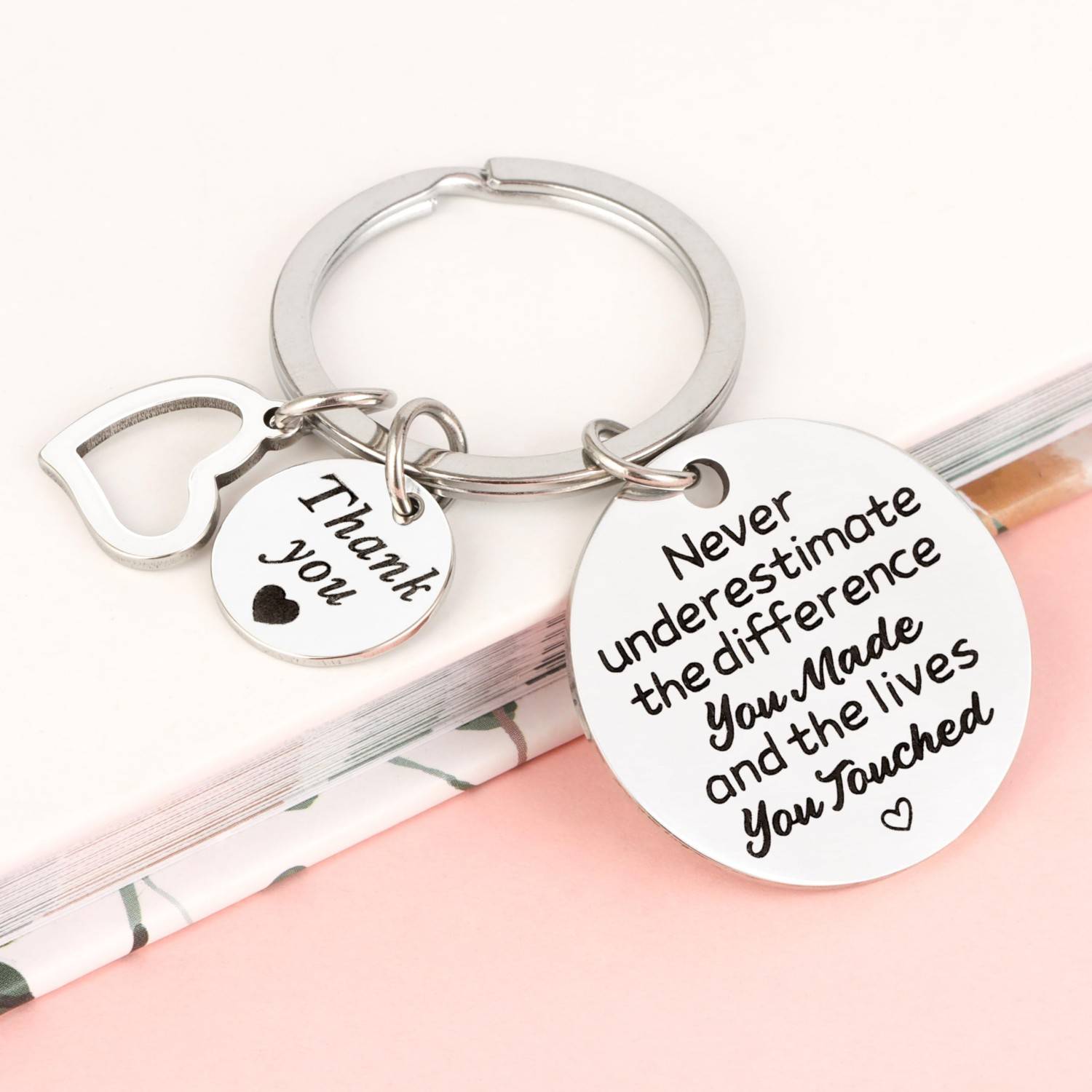 Stainless Steel Round Keychain 4
