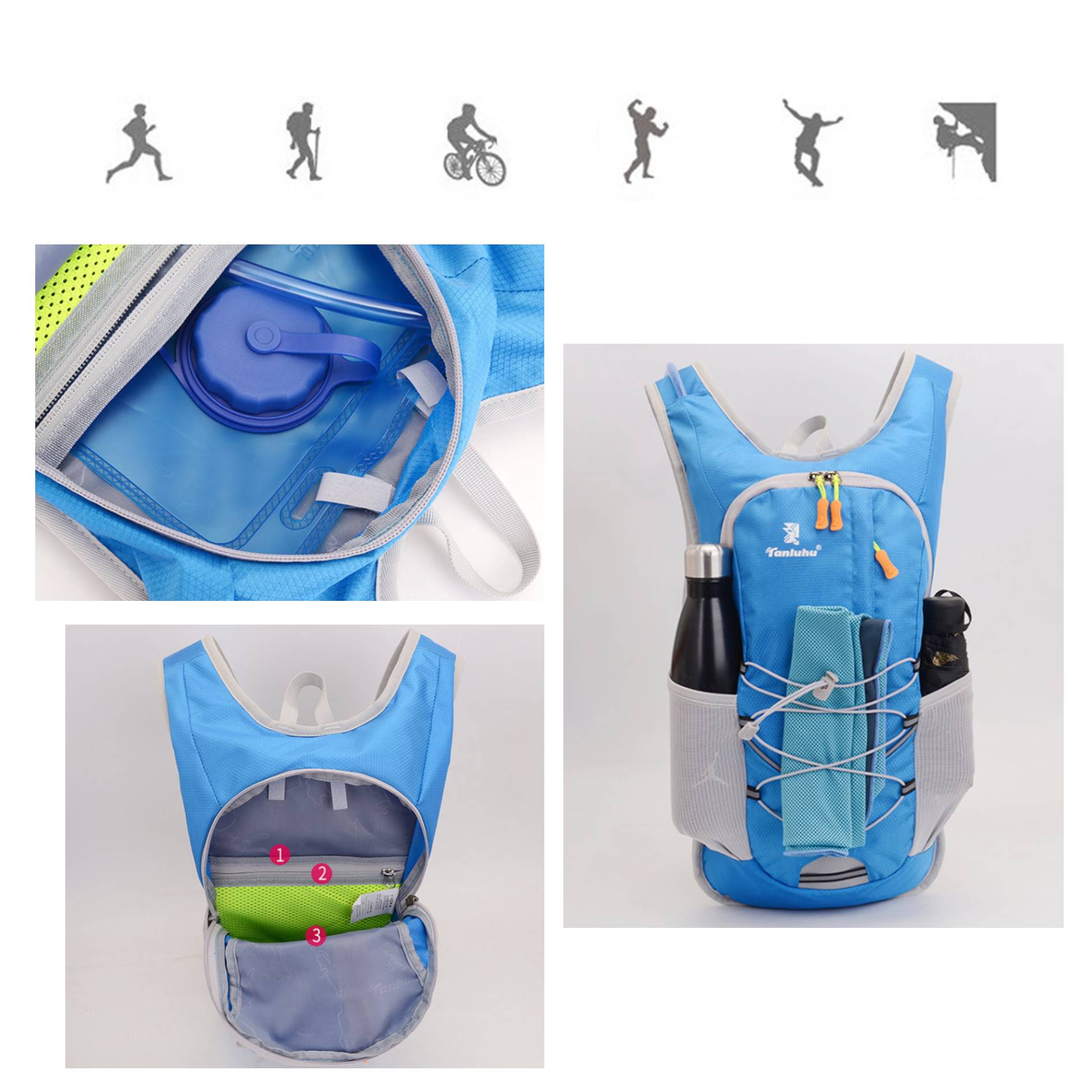 Outdoor Hydration Marathon Trekking Backpack 3
