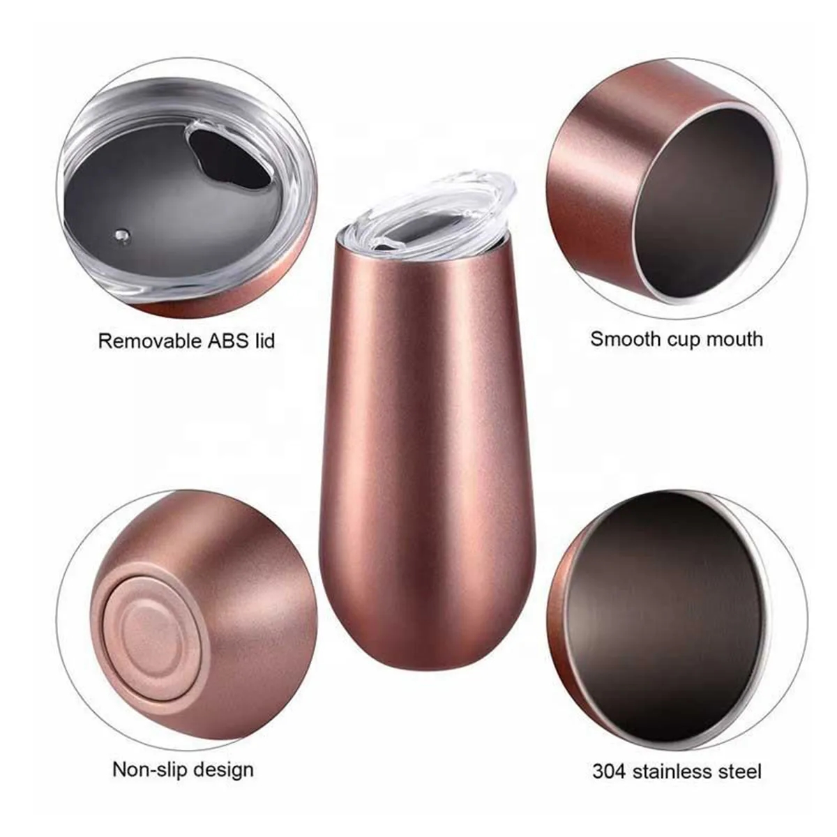 6 oz Insulated Champagne Tumblers 4