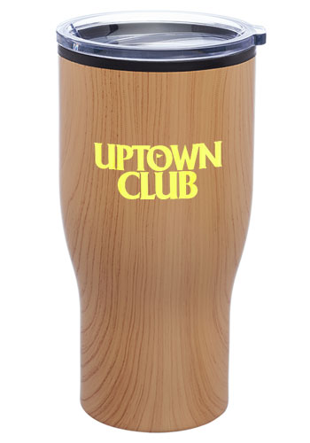 28 oz. Challenger Travel Mugs with Wood Finish 2