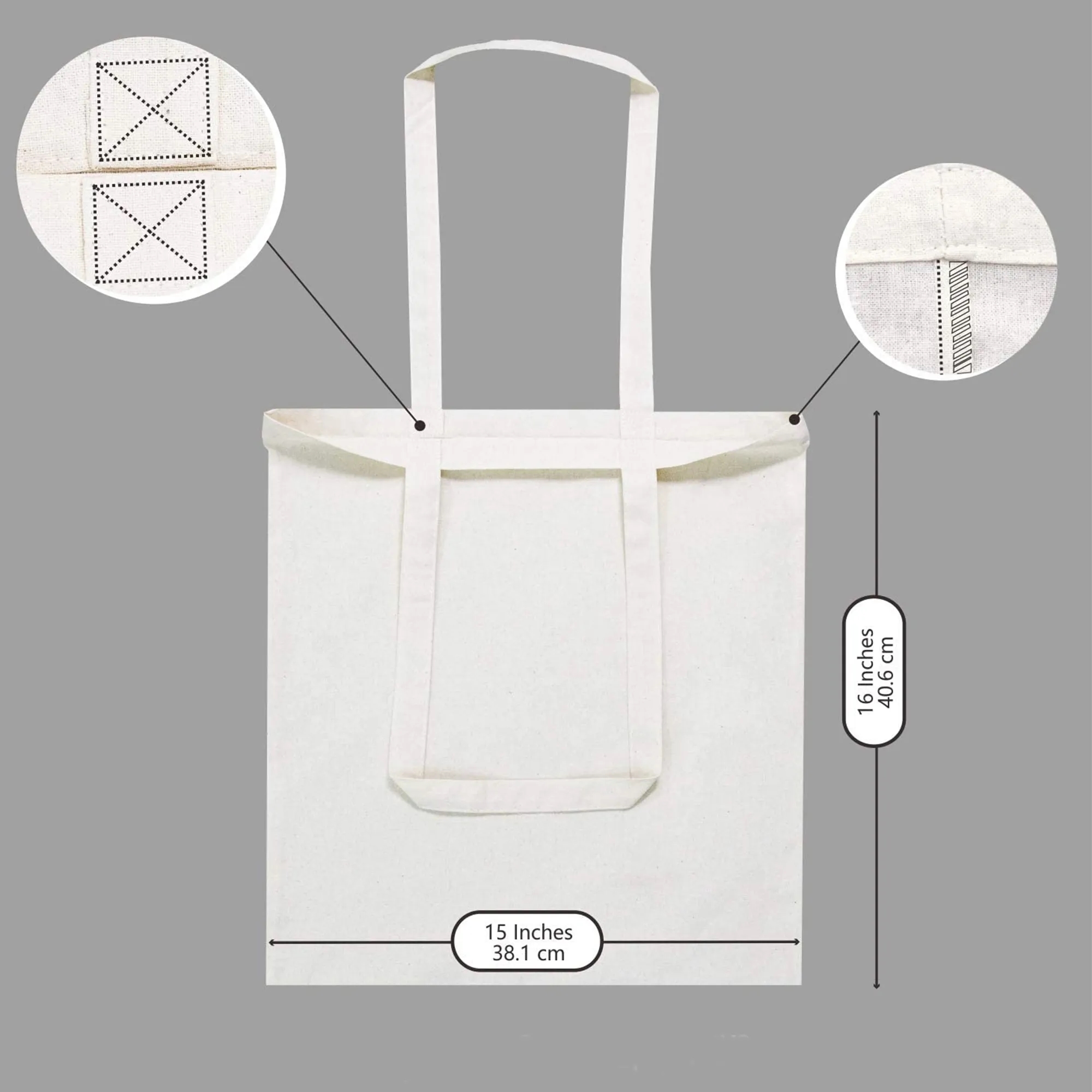 MOQ 100pcs Large Vertical Canvas Tote Bag 3