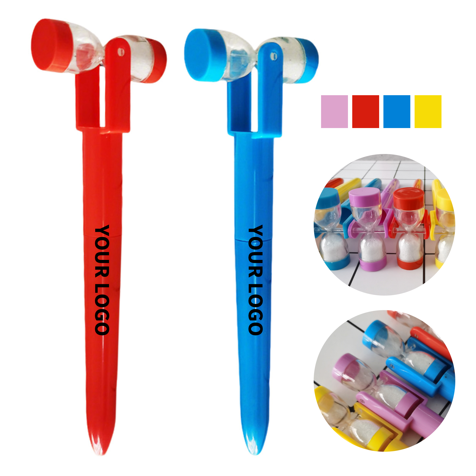 Rotating Hourglass Ballpoint Pen With Twist Action 1