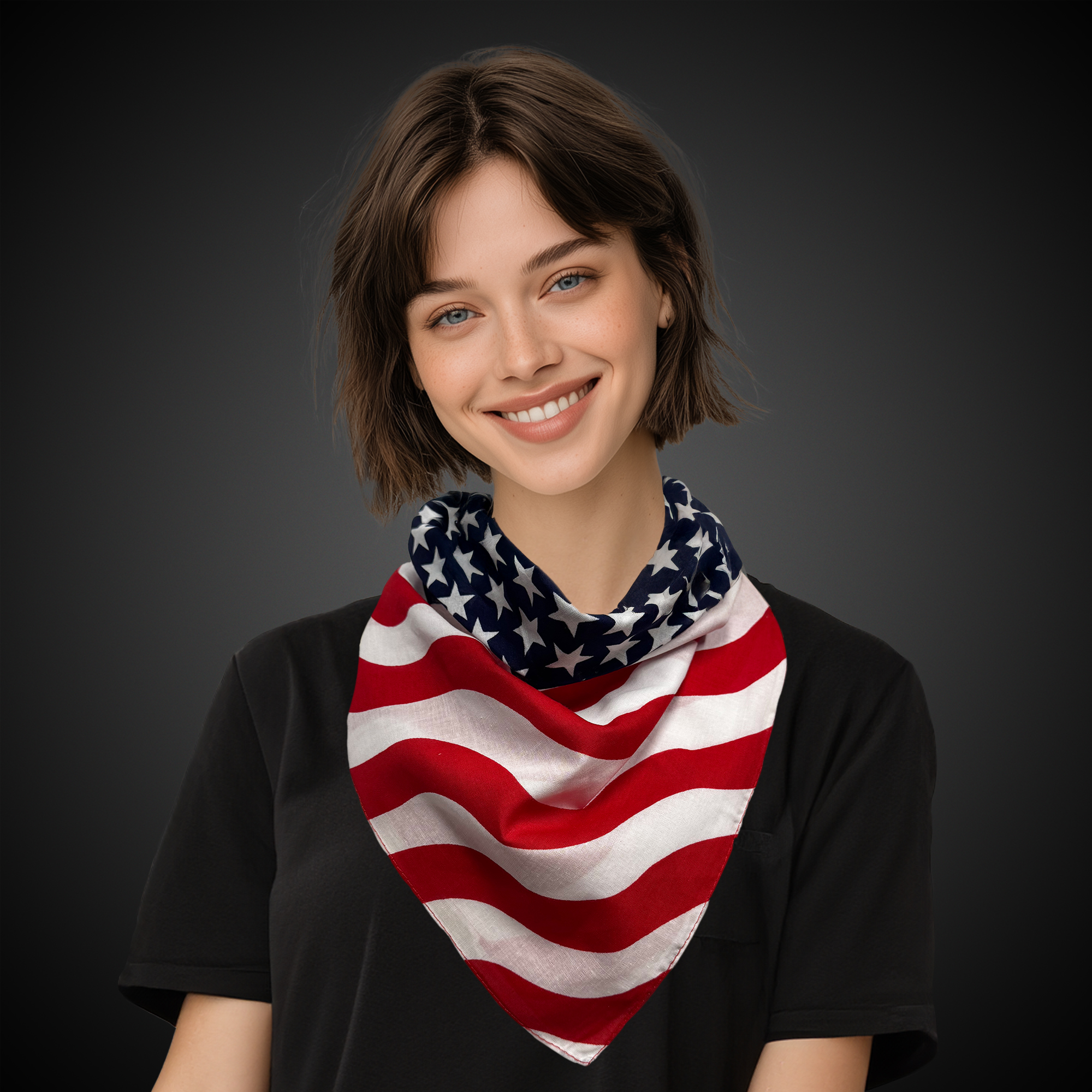 Stars and Stripes 22" Cotton Bandannas 5
