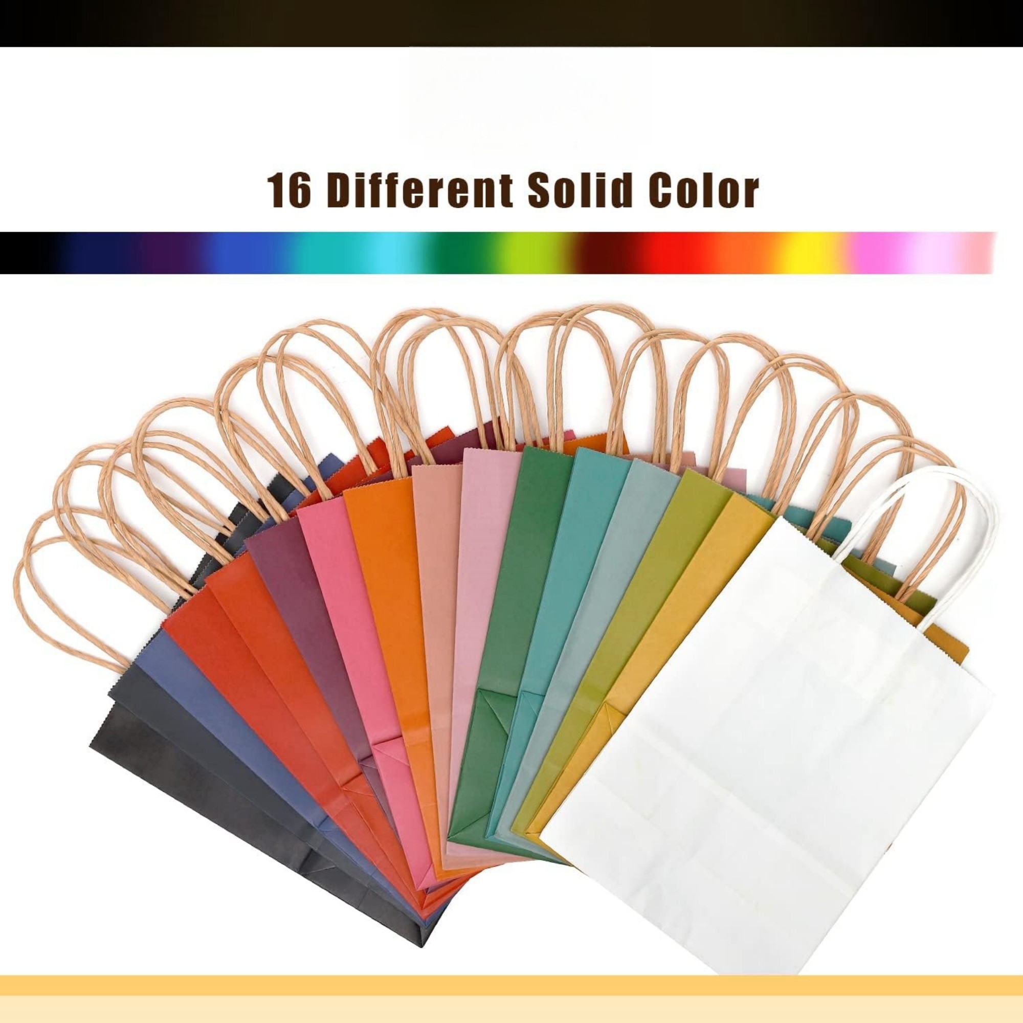 Solid Color Paper Bags With Handles 4