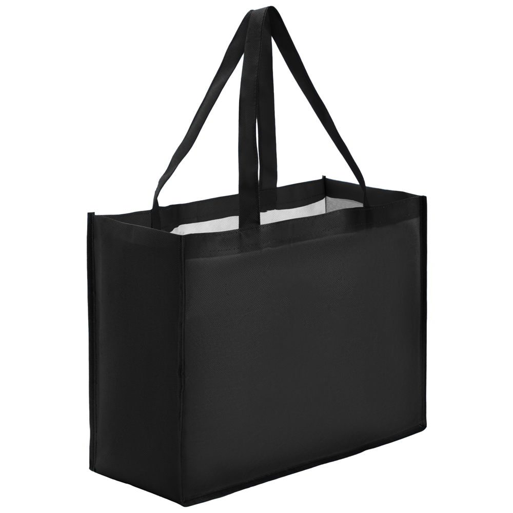 Non-Woven Tote W/ Gusset & Convenient Shoulder Straps and Side Pockets (16" x 12" x 6")
