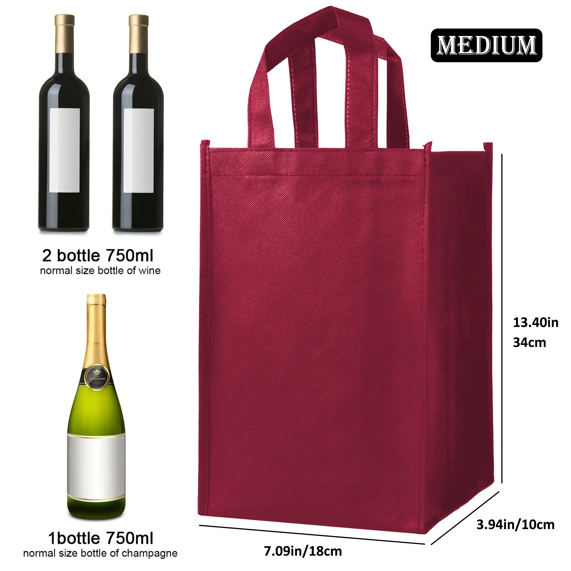Reusable Non Woven Wine Bottle Gift Bag 5