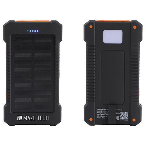 Fusion 5000mAh Solar-Charging Power Bank 10