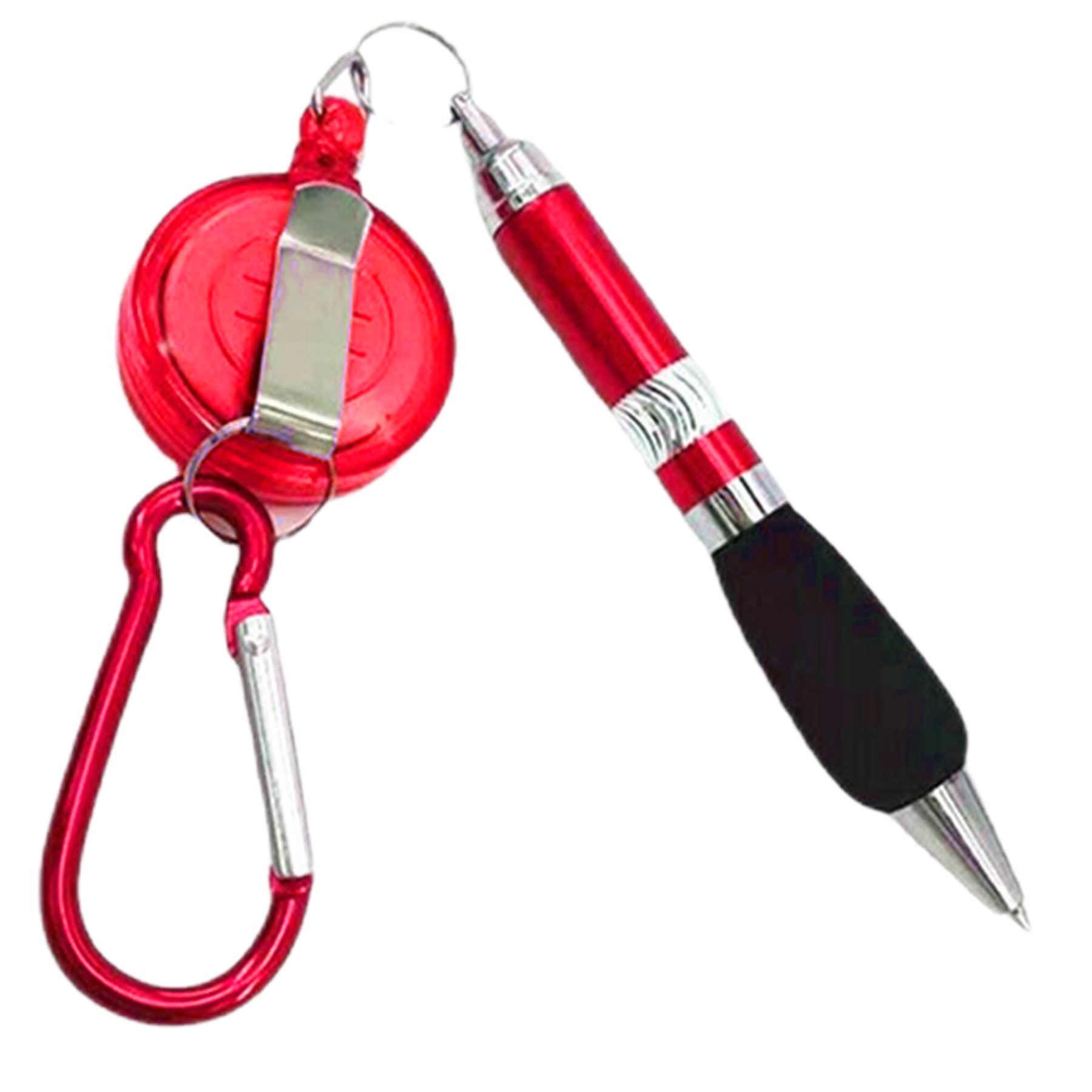 Retractable Badge Holder Carabiner Pen 6