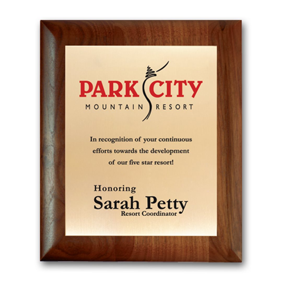 Screenprint Brass - Walnut Rolled Edge