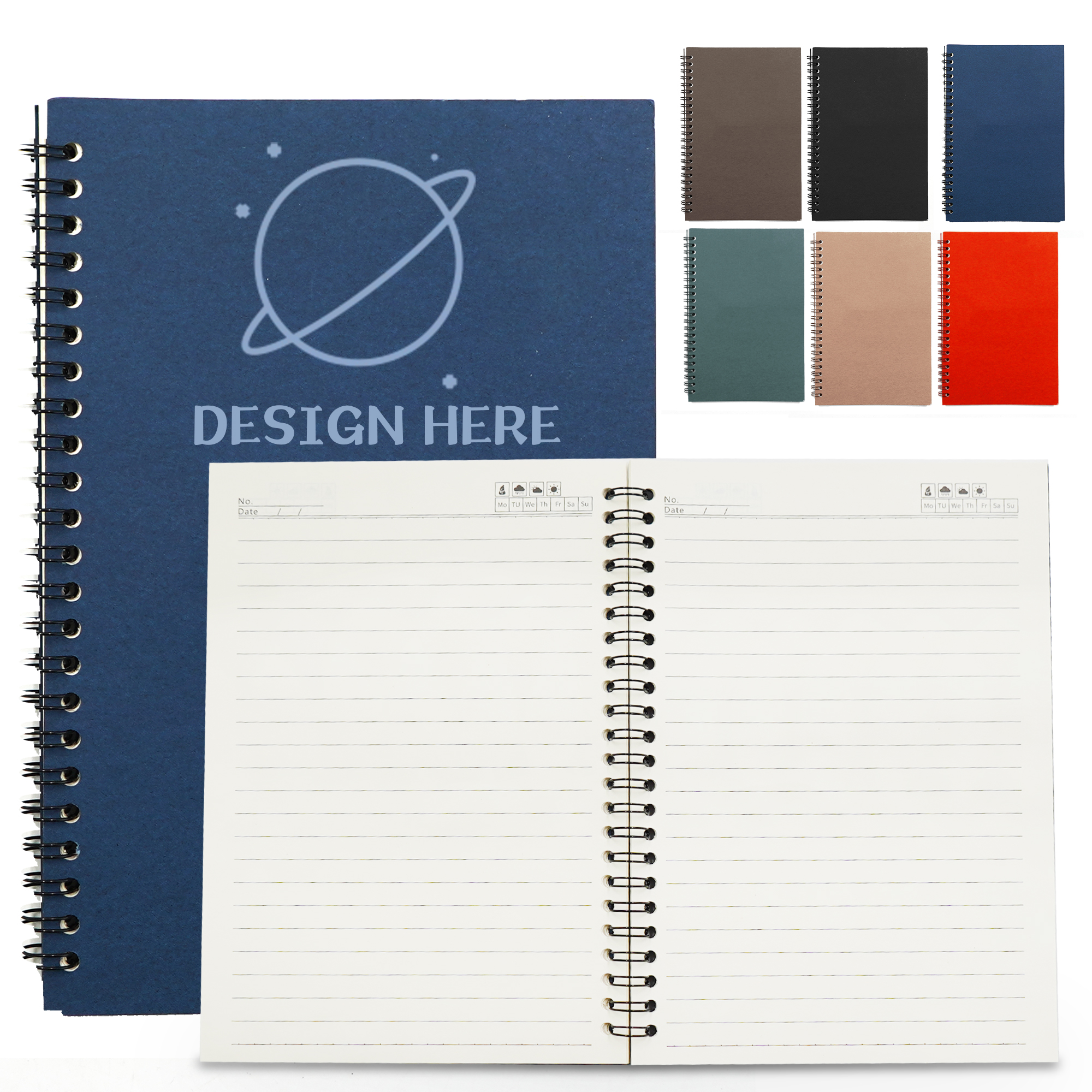 A5 Spiral Office Portable Calendar Notebook MOQ100 1
