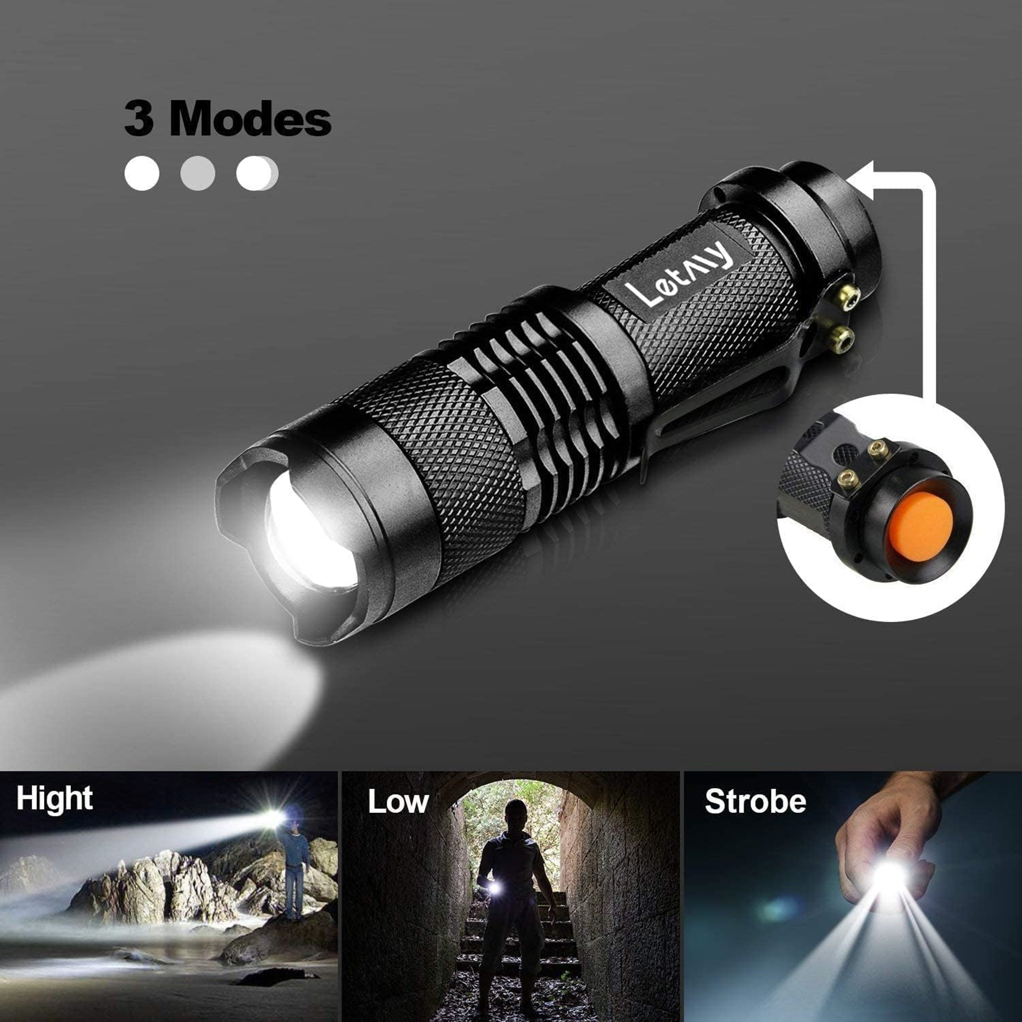 Mini Flashlights With Belt Clip 3