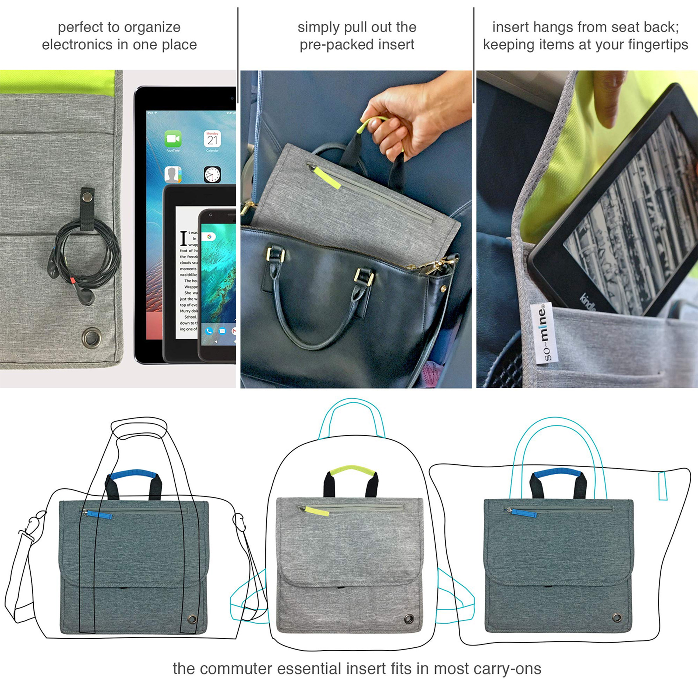 Oxford Essential Commuting Storage Handbag, custom messenger bag with logo imprint 7