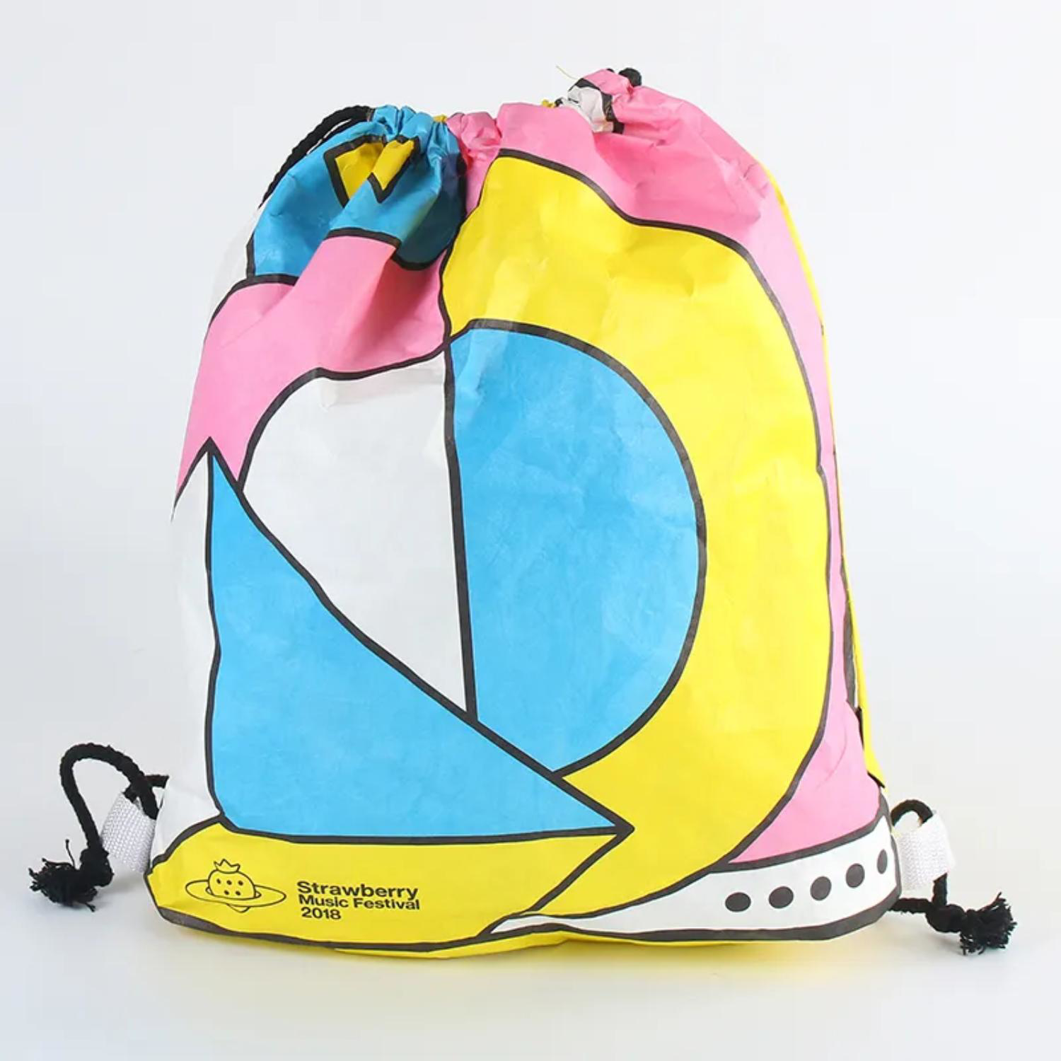 Heavy Duty Full Color Drawstring Backpack w/ Strap Loop (14" x 17") 3