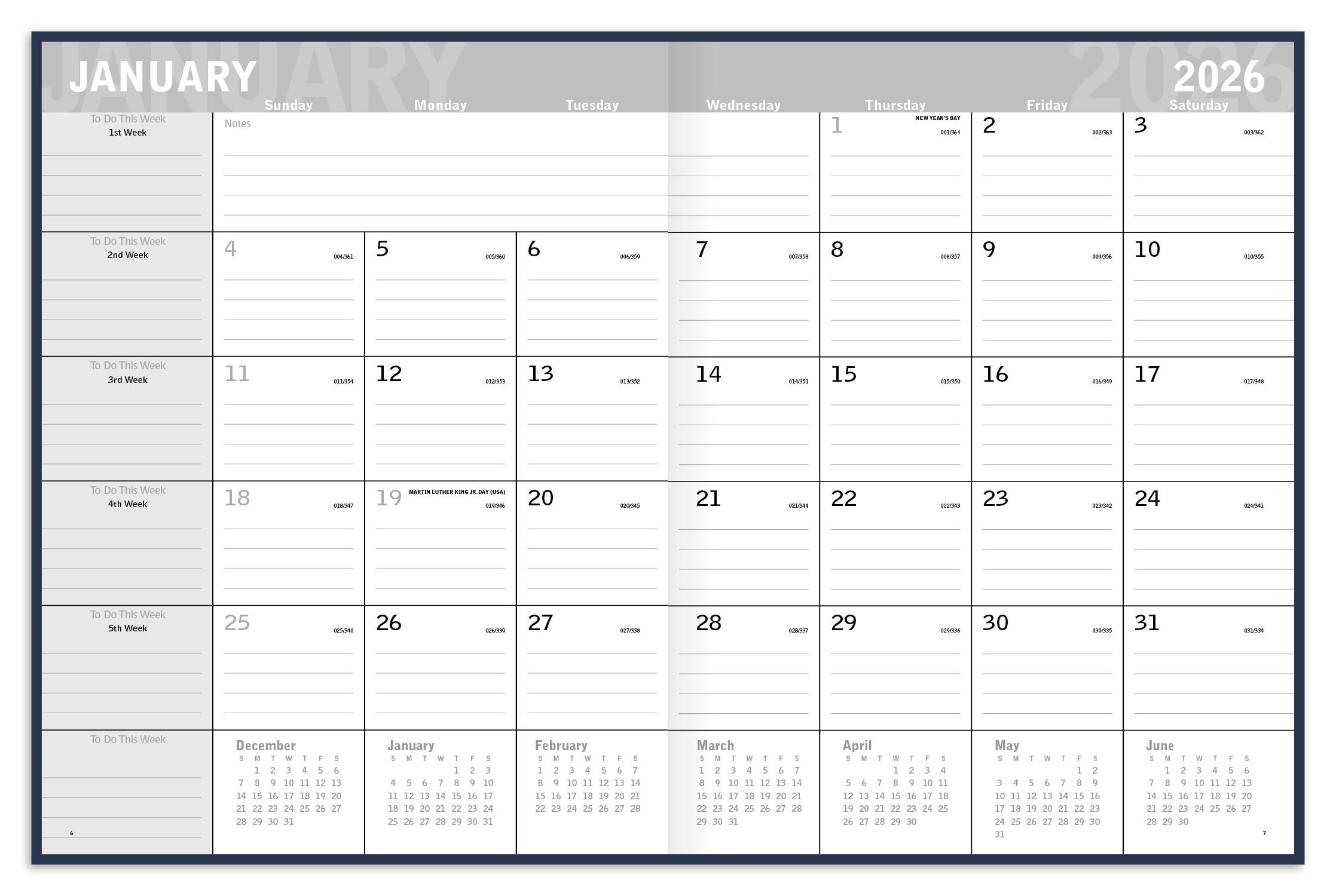 Triumph® Calendars Classic Monthly Planner 36