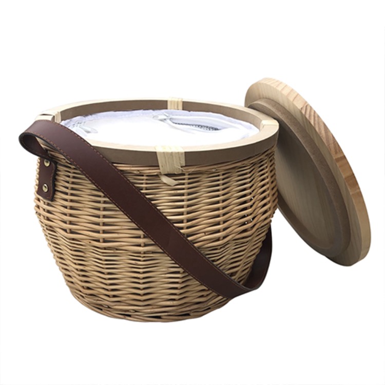 Scotch Wicker Picnic Cooler Basketround) 4