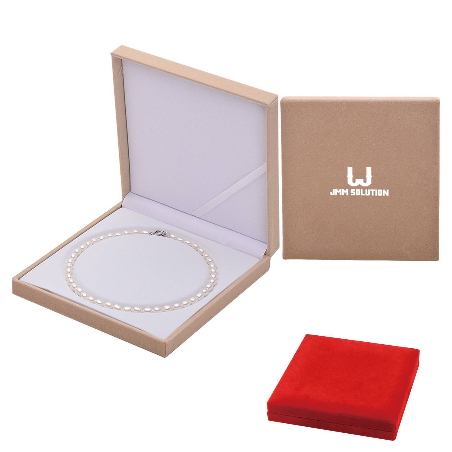 Flannelette pearl jewelry box Pendant packaging 8