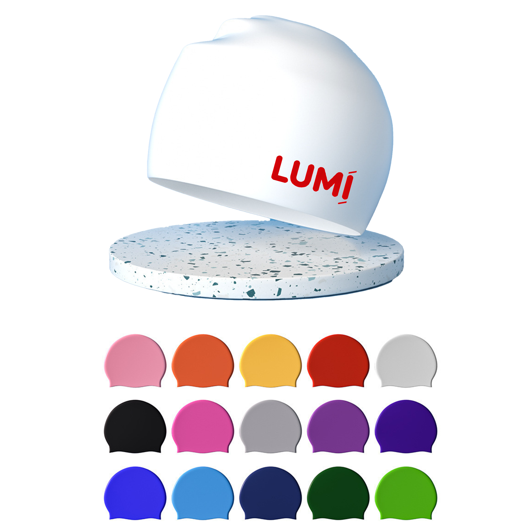 Silicone Flat Swim Cap Featuring Ear Protection 2