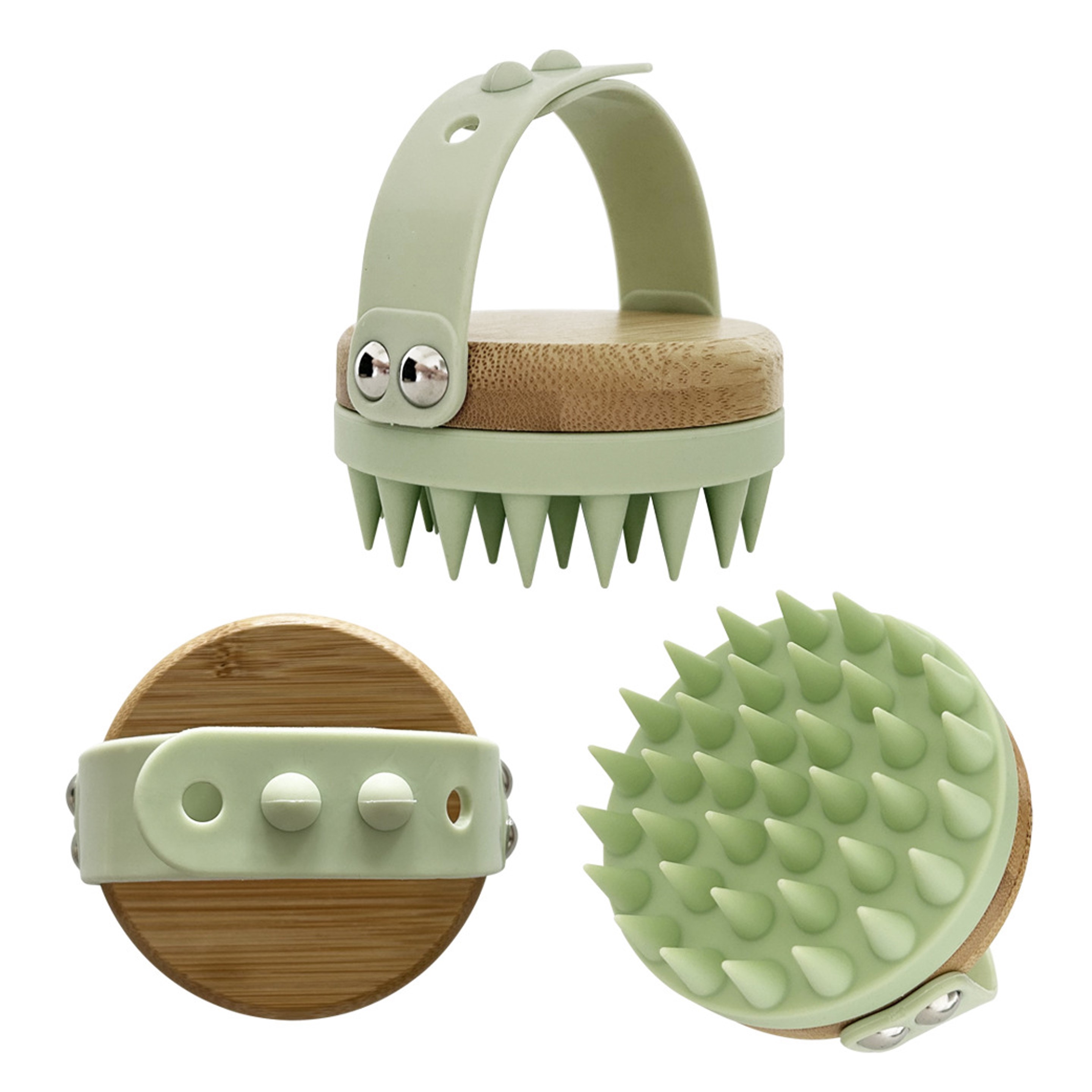 Bamboo & Silicone Shower Brush 6