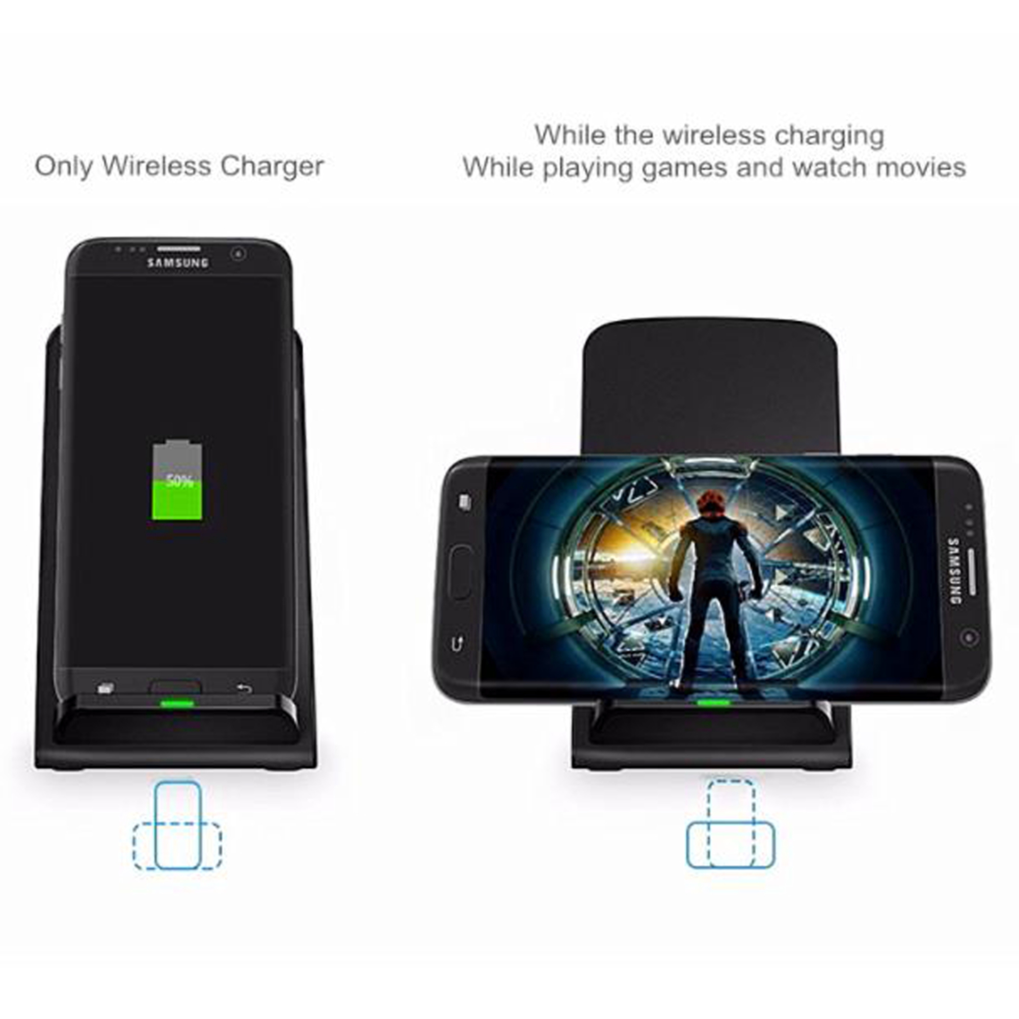 10W Fast QI Wireless Charger Stand 5