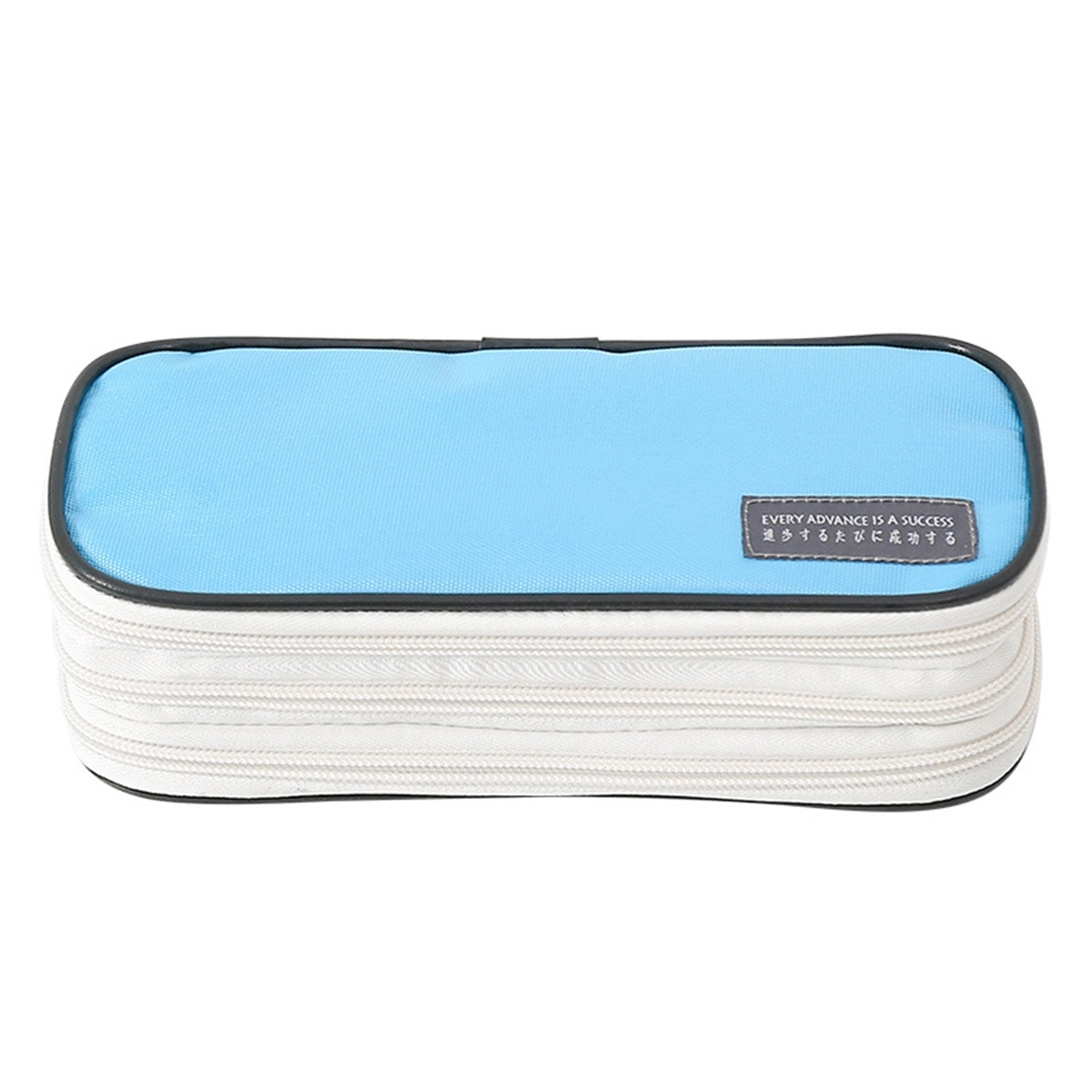 3 Compartments Zipper Pencil Bag 2