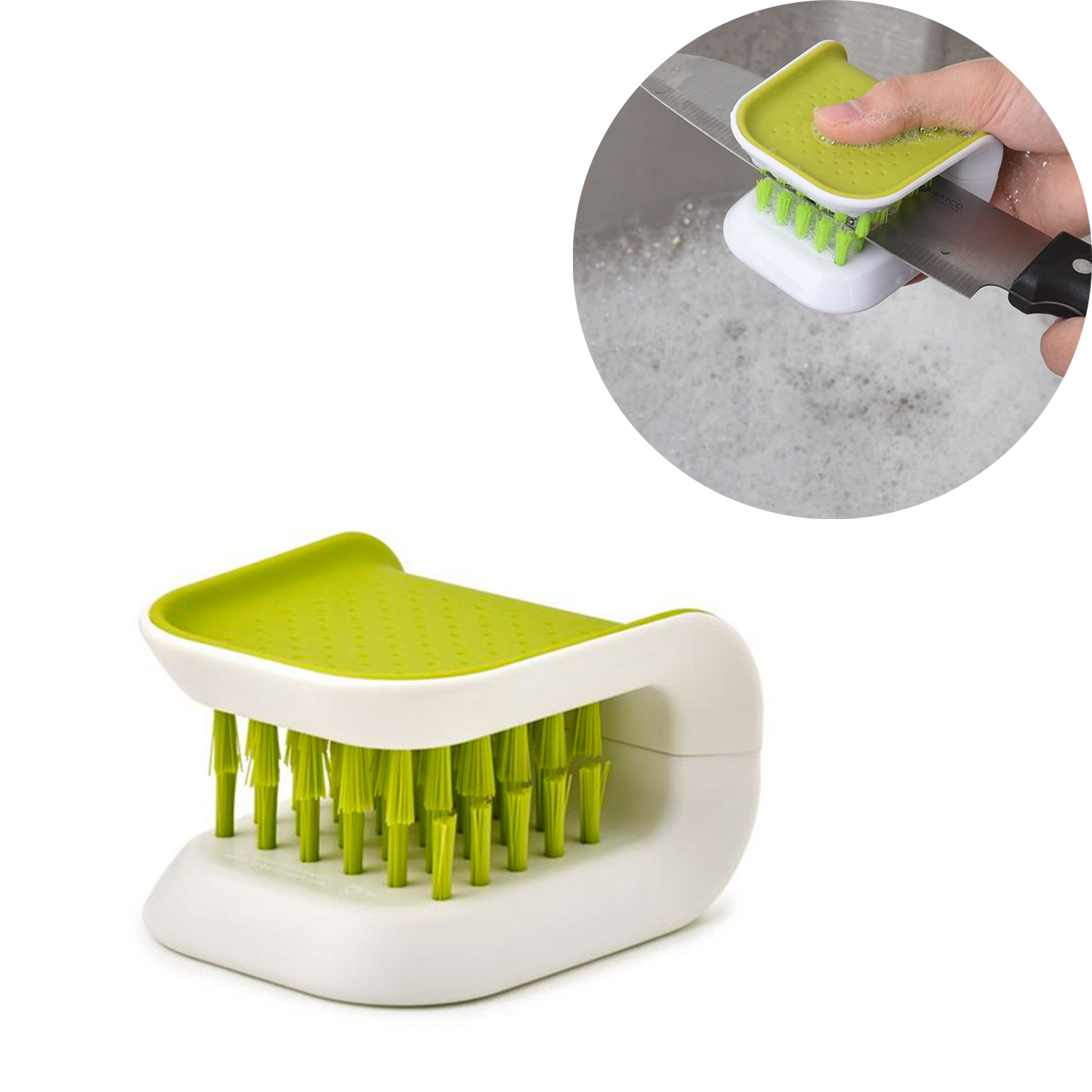 Blade Knife Cleaner Kitchen Washing Brush Scrubber 2