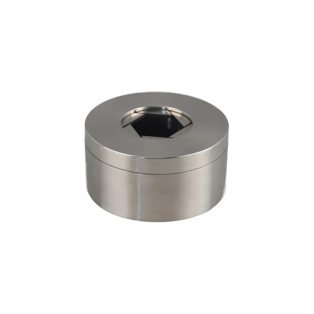 Stainless Steel Rotary Ashtray With Cover 4