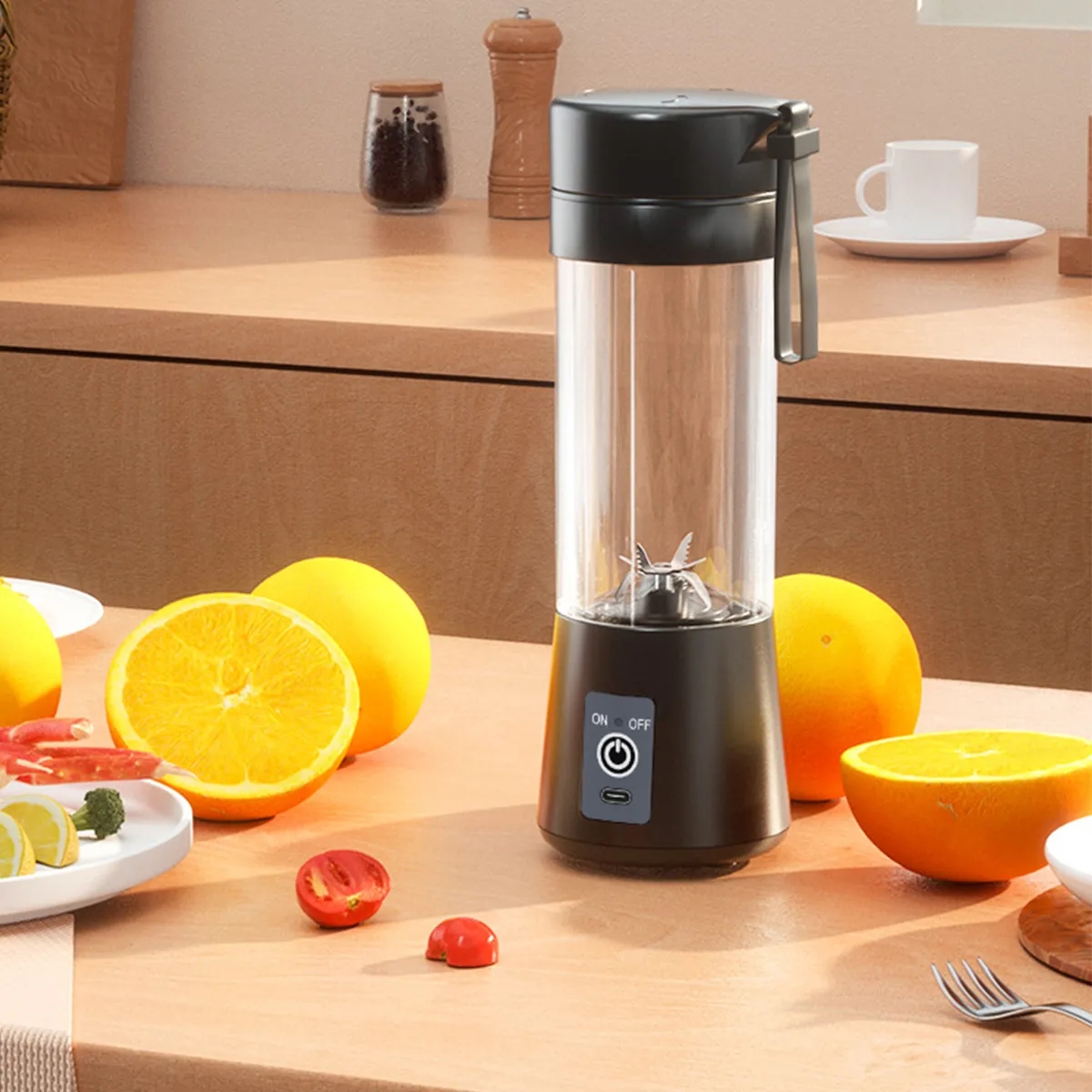 13 Oz. Portable Juice Blender Rechargeable Shakes Smoothies 7