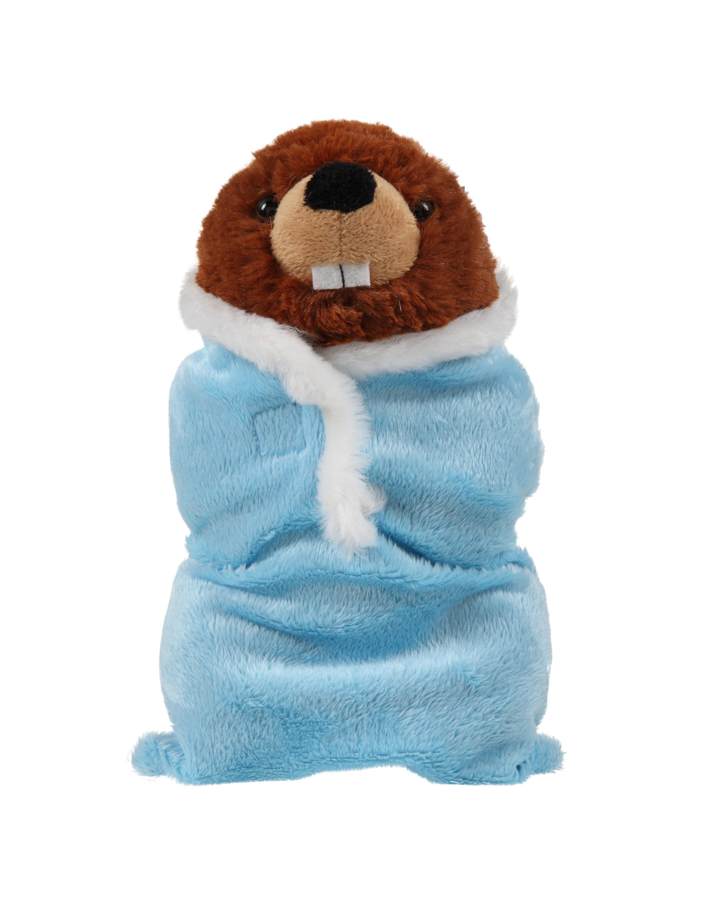 soft plush Beaver in sleeping bag
