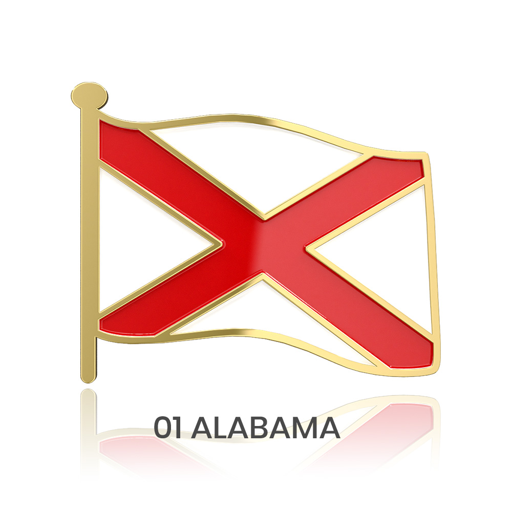 1" Stock Flag Pins 14