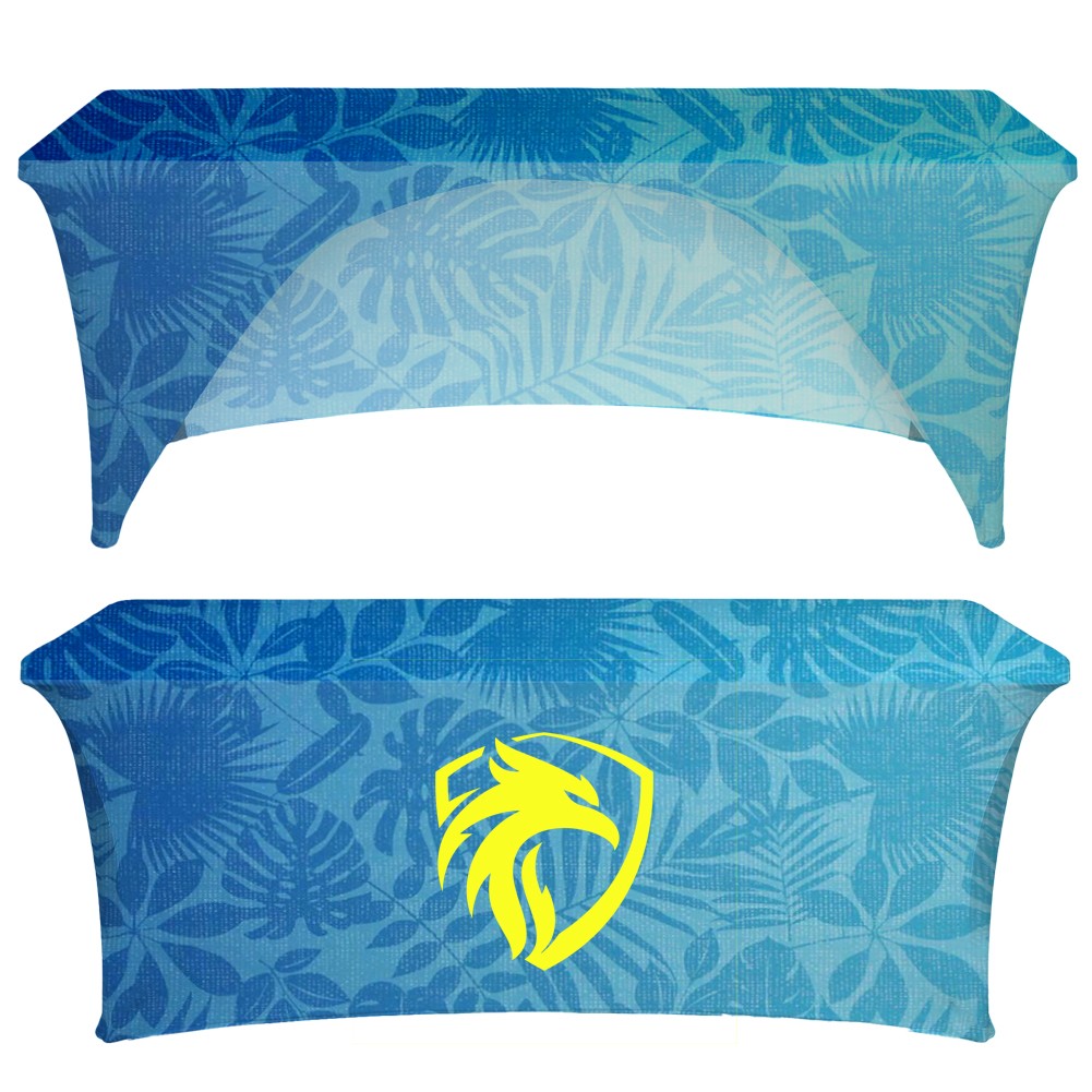 6' Full Color Dye Sublimated Open Back Stretch Table Cover 4