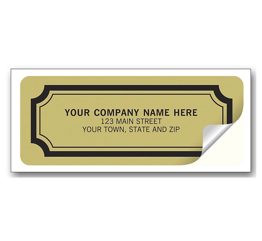 Advertising Labels - Embossed Gold Foil Paper 2