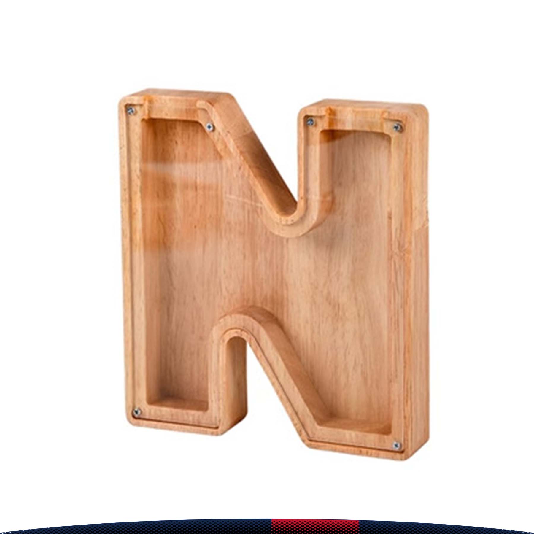 Wooden Letter Money Jar 13