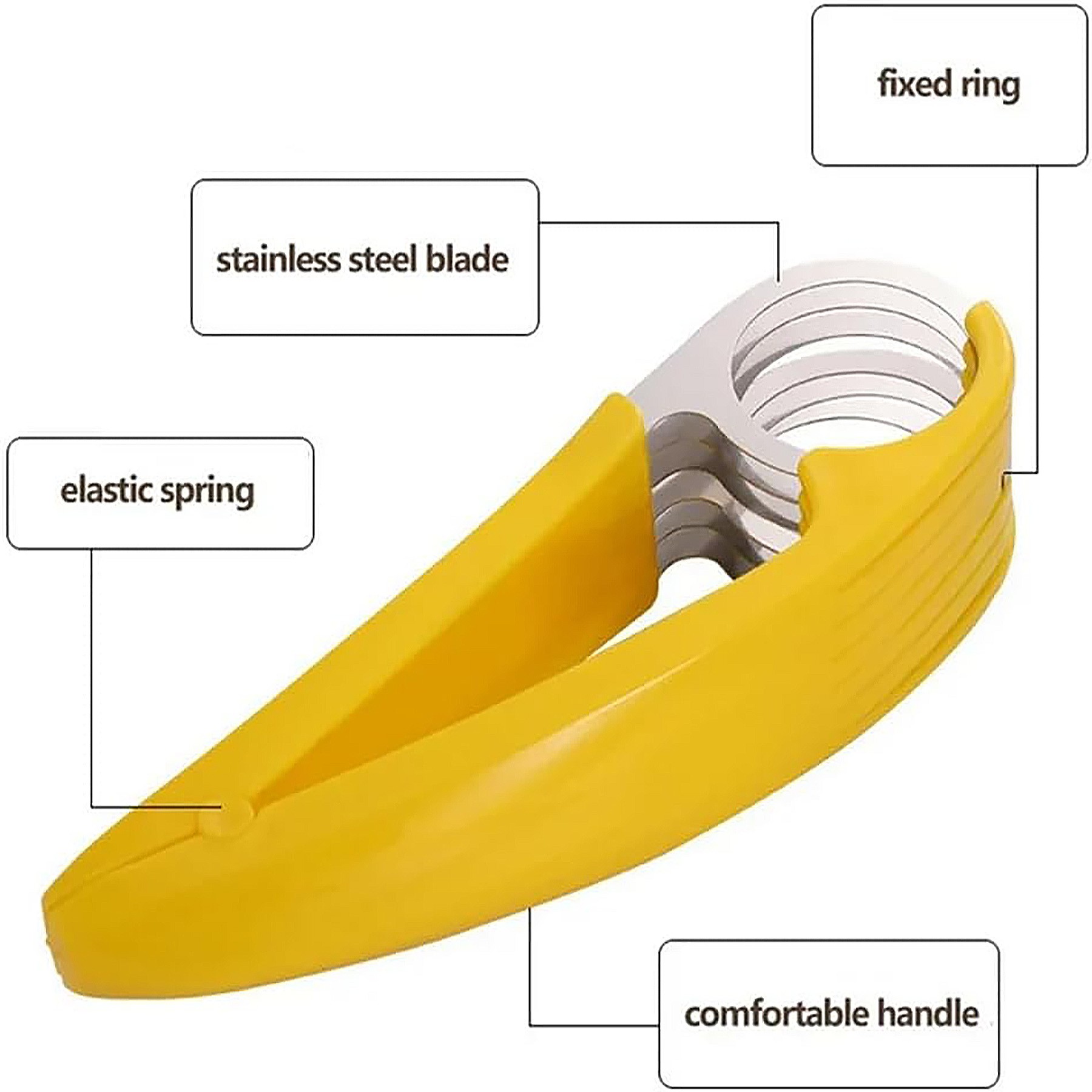 Stainless Steel Fruit Cutting Tool Banana Ham Slicer 7