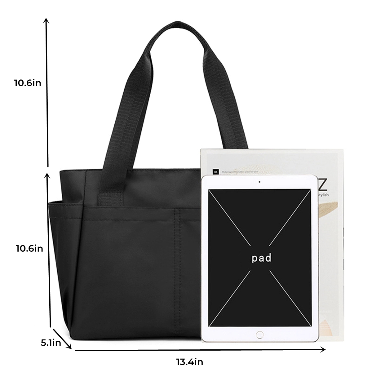 Multi Pocket Tote Shoulder Bag Handbag 3