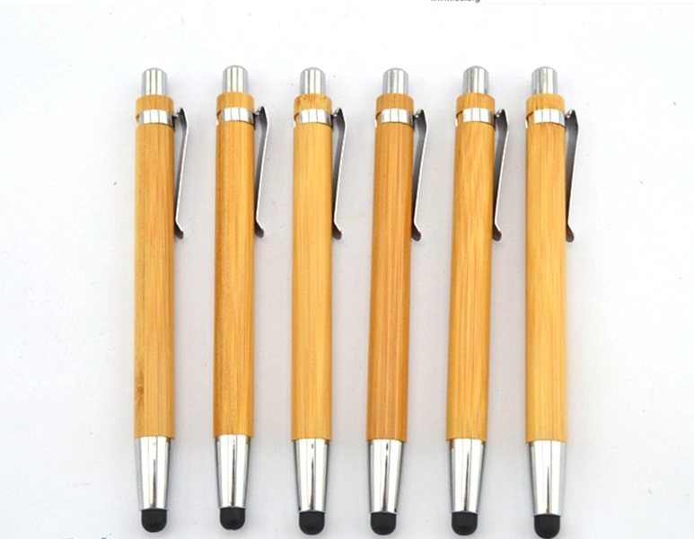 Bamboo Capacitive Stylus Ballpoint Pen 5