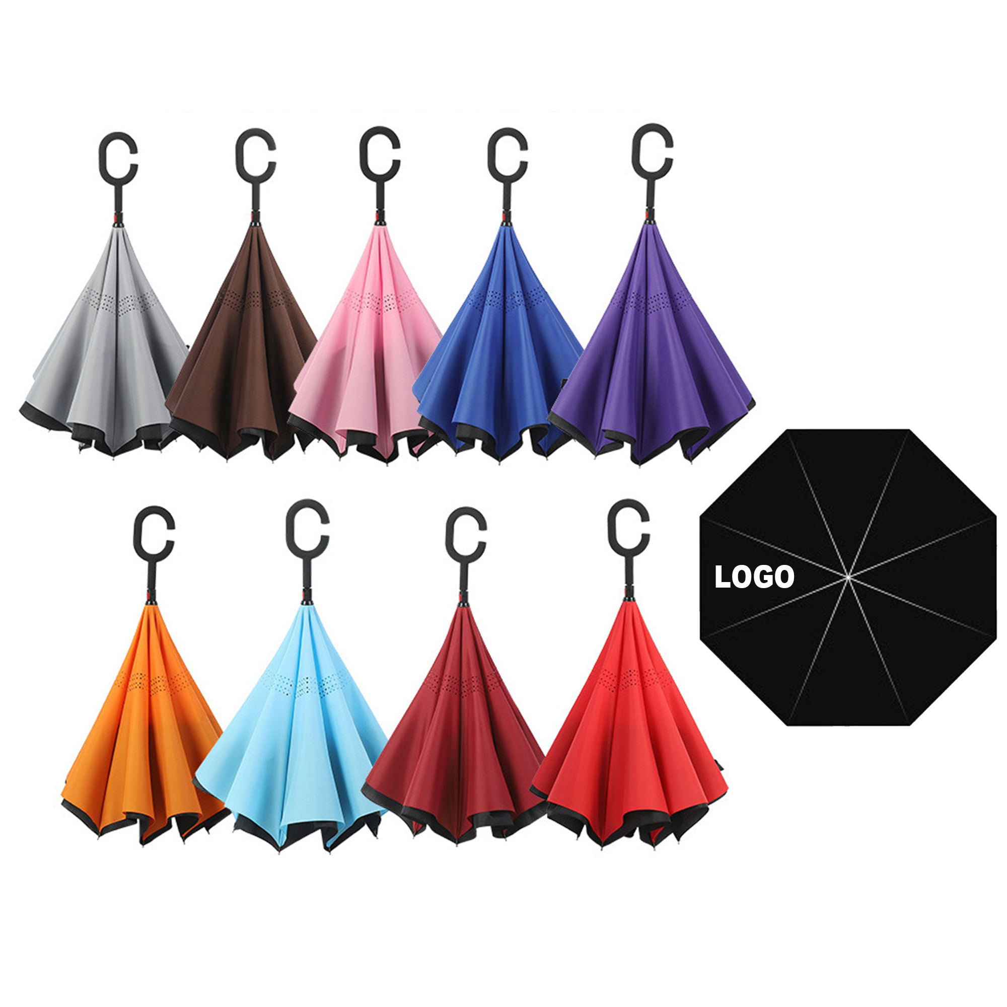 Oversized Storm-Resistant Business Umbrella 1