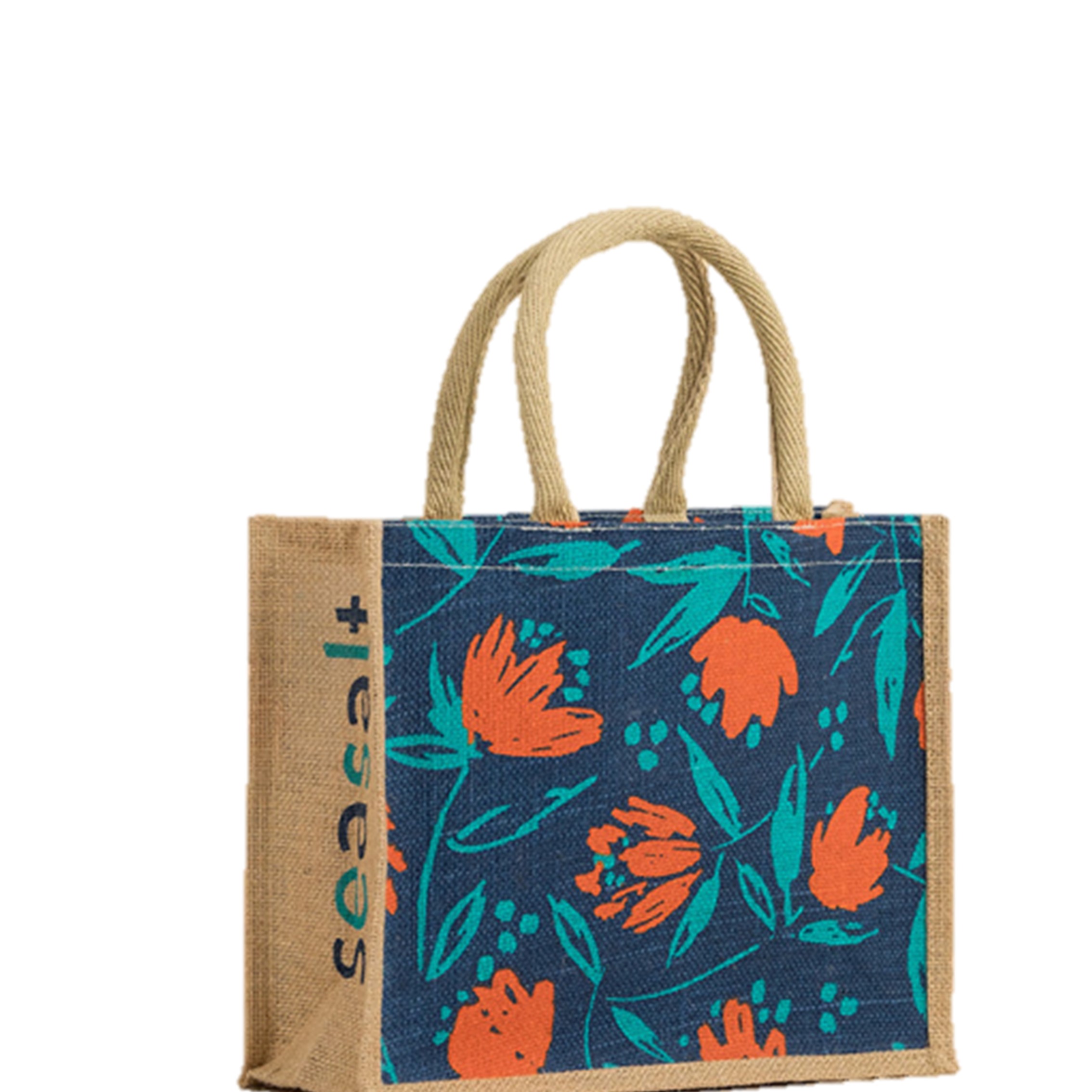 Eco Reusable Shopping Jute Tote Bag-Full Color, custom tote bag with logo imprint 2