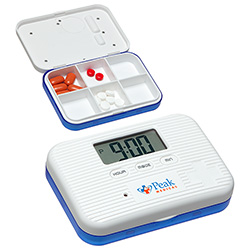 Deluxe Easy-Carry 6 Compartment Pillbox with Alarm 6