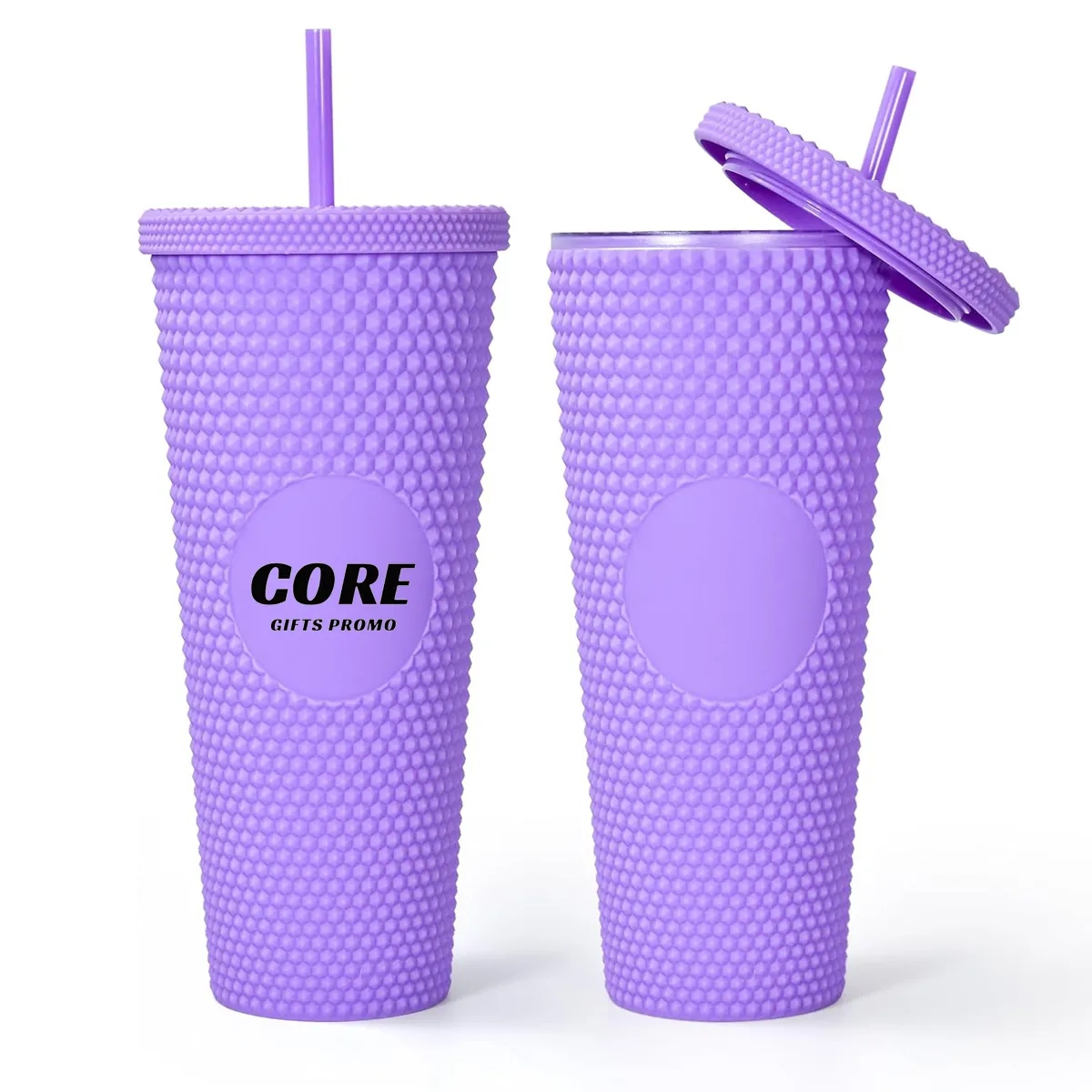 24 Oz Studded Tumbler with Straw and Lid 5