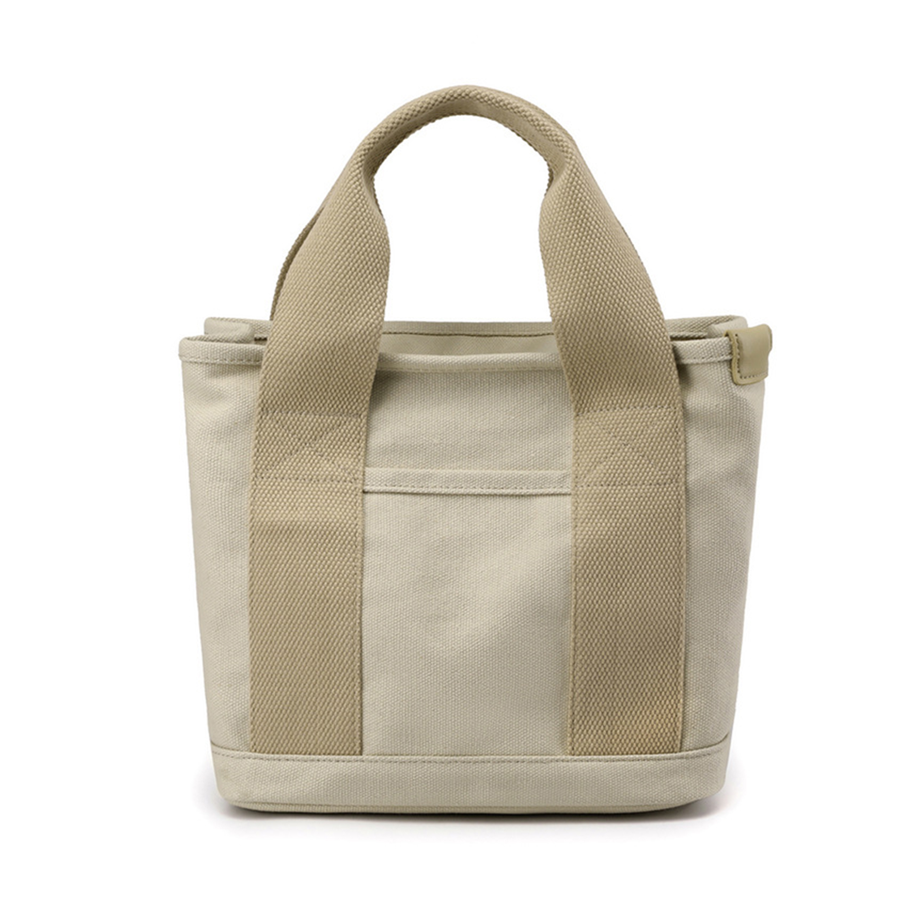 Canvas Small Tote Bag with Zipper, custom tote bag with logo imprint 2
