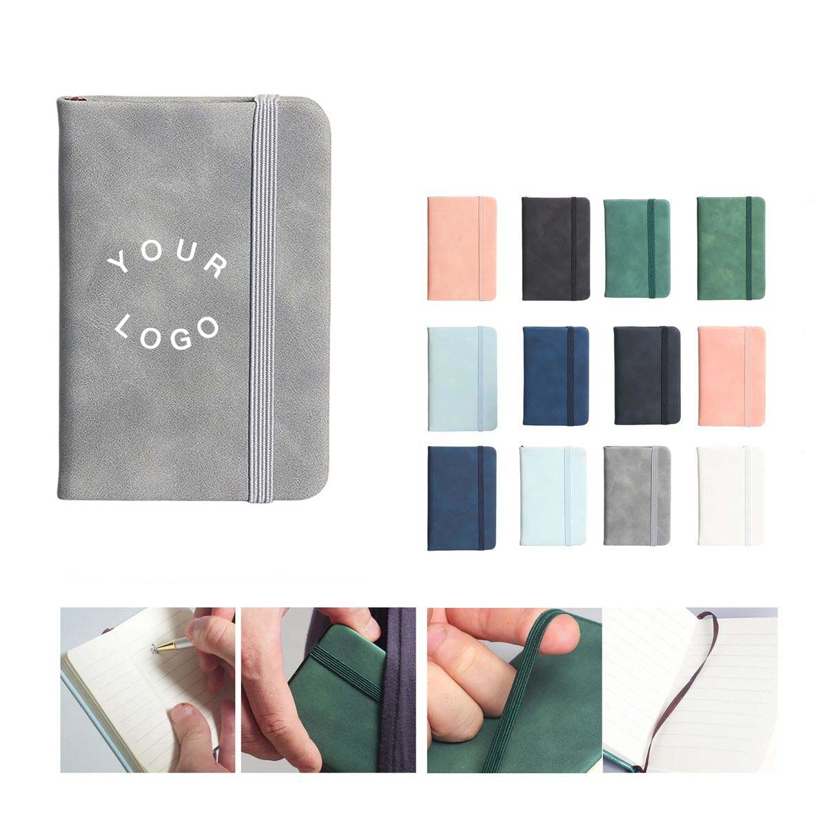 Mini PU Notebook A7 with Elastic Closure 10
