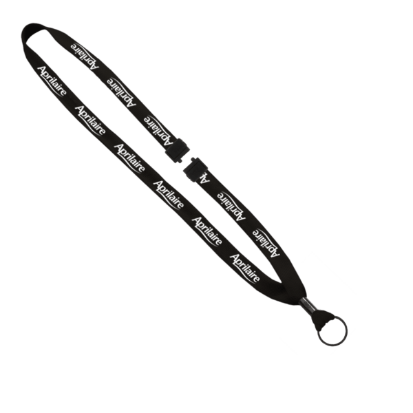 5/8" Polyester Shoelace Lanyard with Metal Crimp & Split-Ring 261