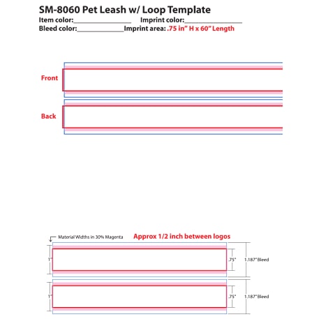 Full Color 1" Wide Premium Pet Leash 27