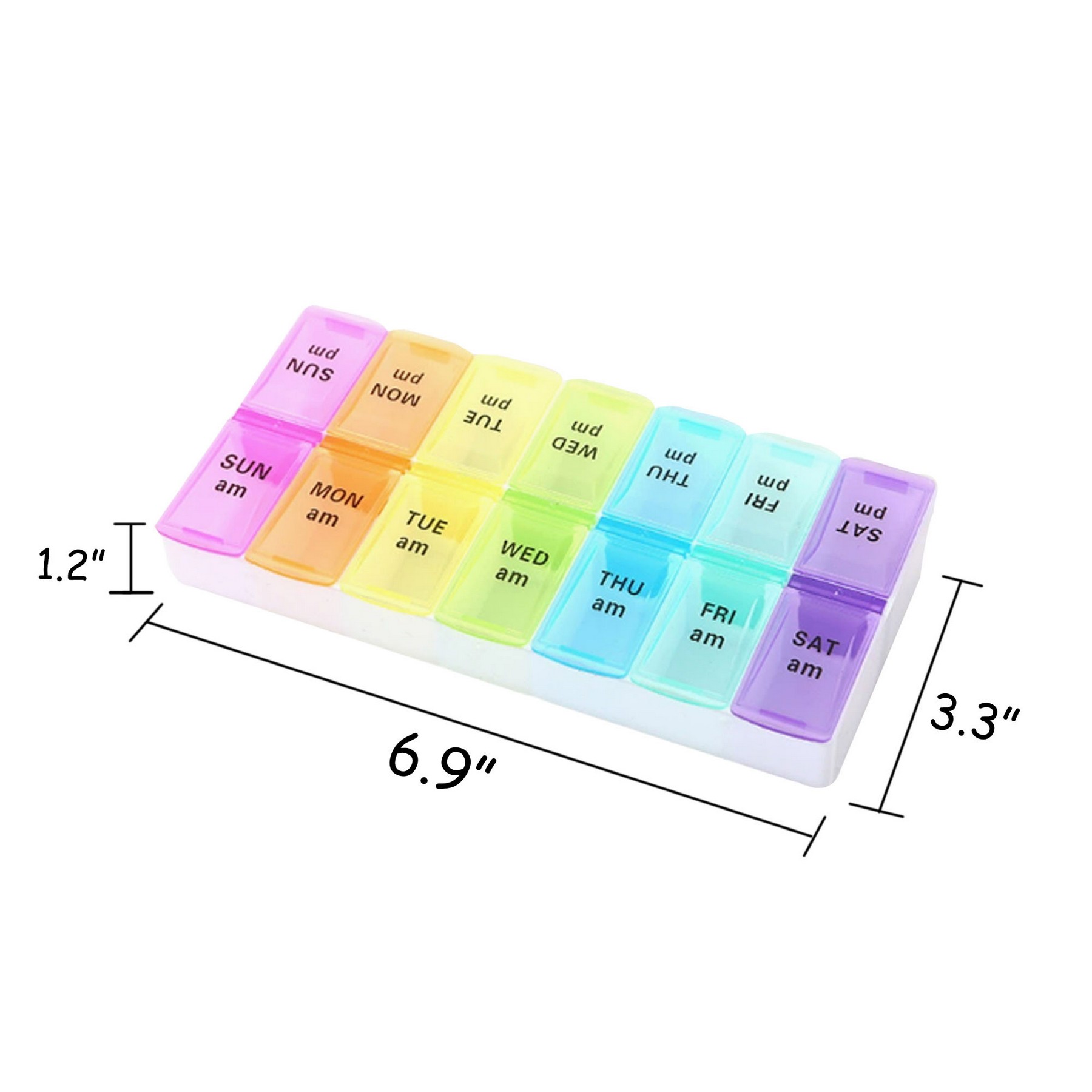 Double Row 7-Day Pill Box Pill Box Organizer 1