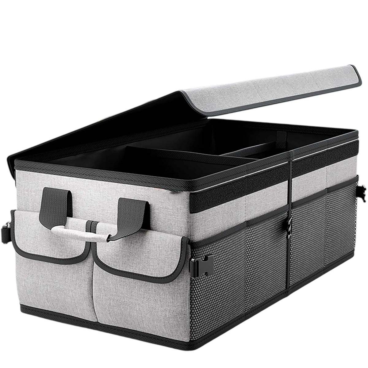Foldable Car Storage Box with Compartments 7
