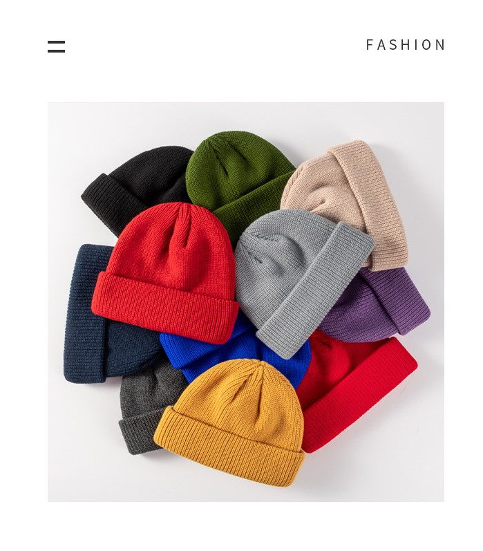 Acrylic Knit Cap With Embroidered Logo 5
