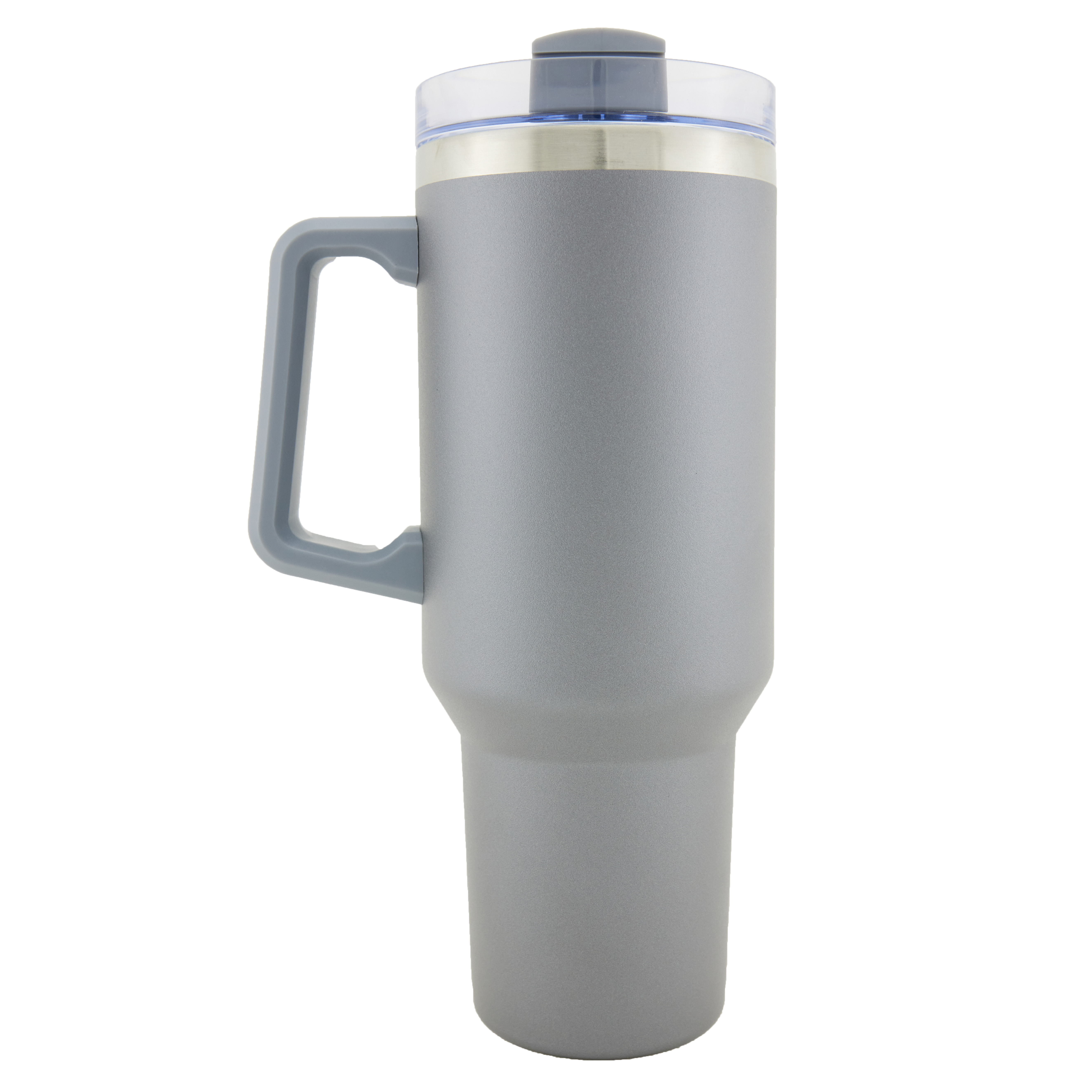 Oceanside 40oz Double Wall Stainless Steel Vacuum Insulated Tumbler with Handle and Straw (Grey)